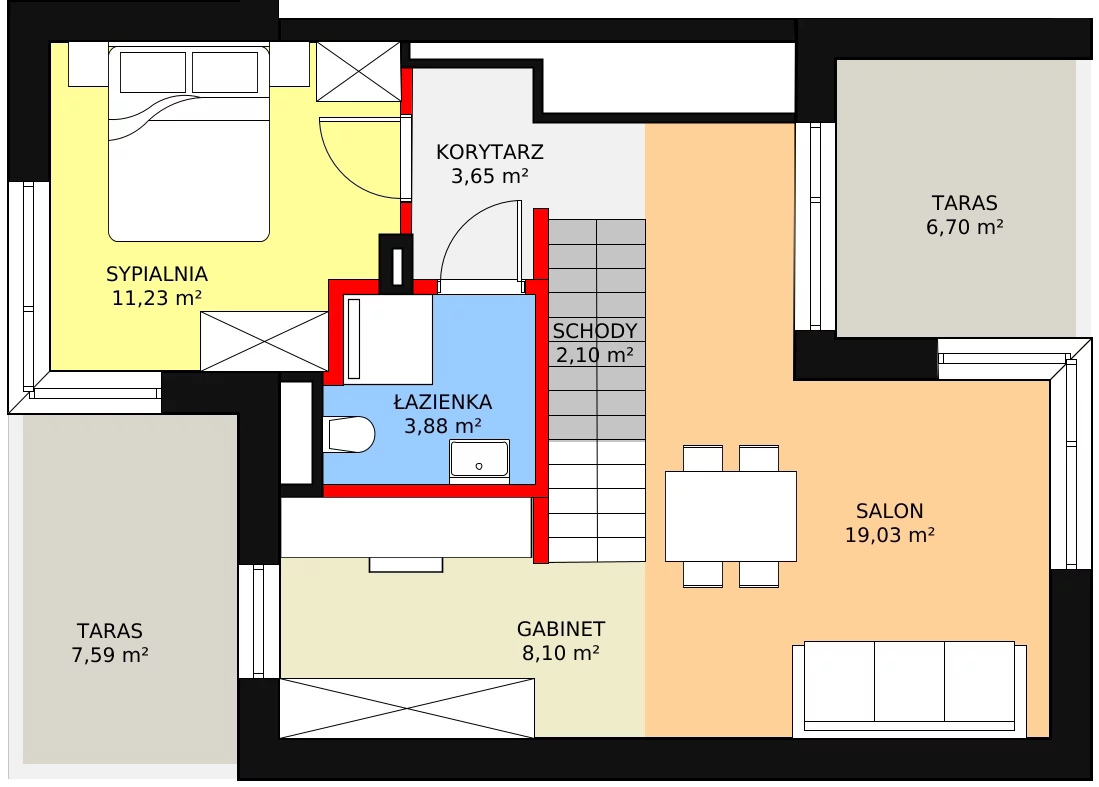 Dom 162,40 m², oferta nr E01, Jaśminowy Mokotów VI Domy, Warszawa, Mokotów, Stegny, ul. Białego Dębu