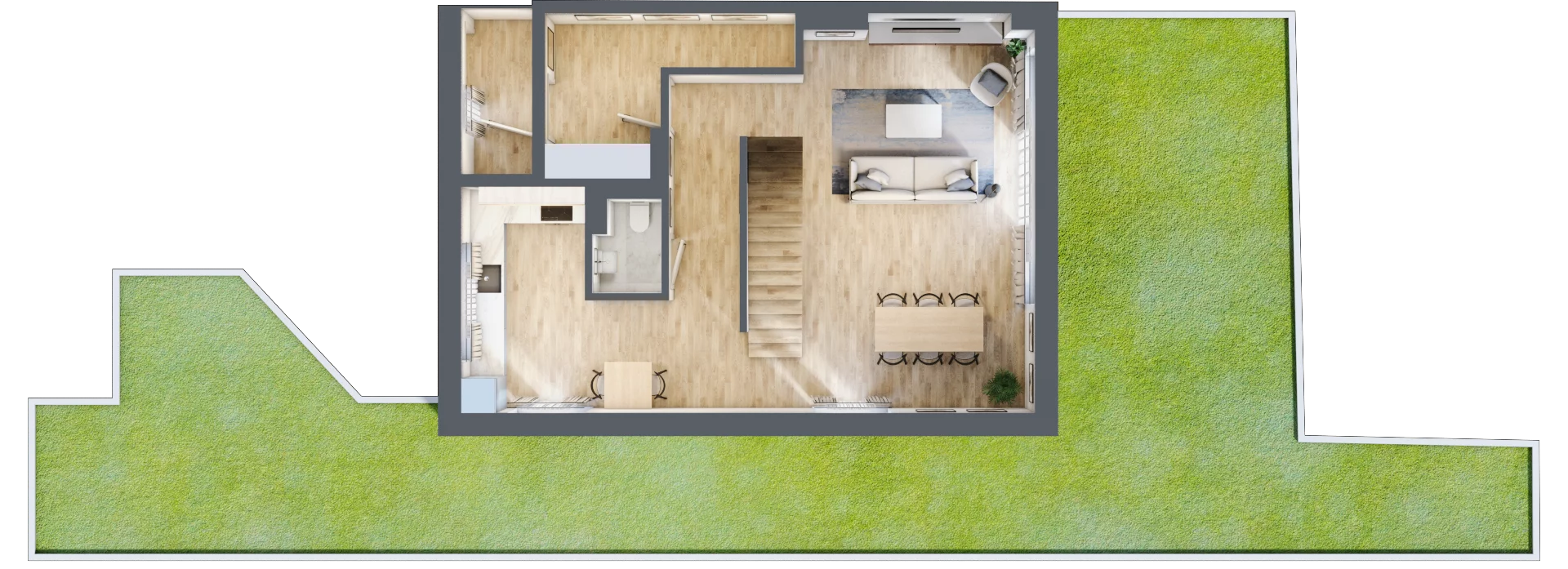 Dom 255,86 m², oferta nr F01, Jaśminowy Mokotów VI Domy, Warszawa, Mokotów, Stegny, ul. Białego Dębu
