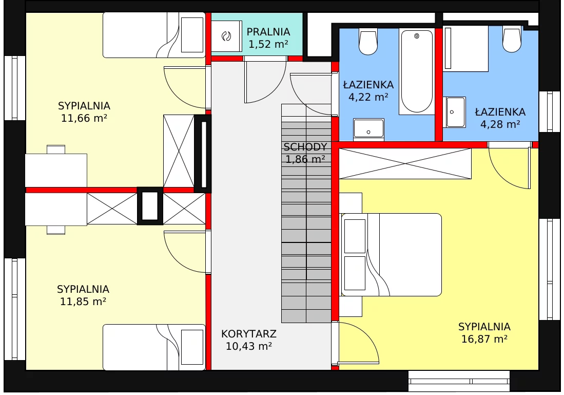 Dom 162,13 m², oferta nr F01, Jaśminowy Mokotów VI Domy, Warszawa, Mokotów, Stegny, ul. Białego Dębu