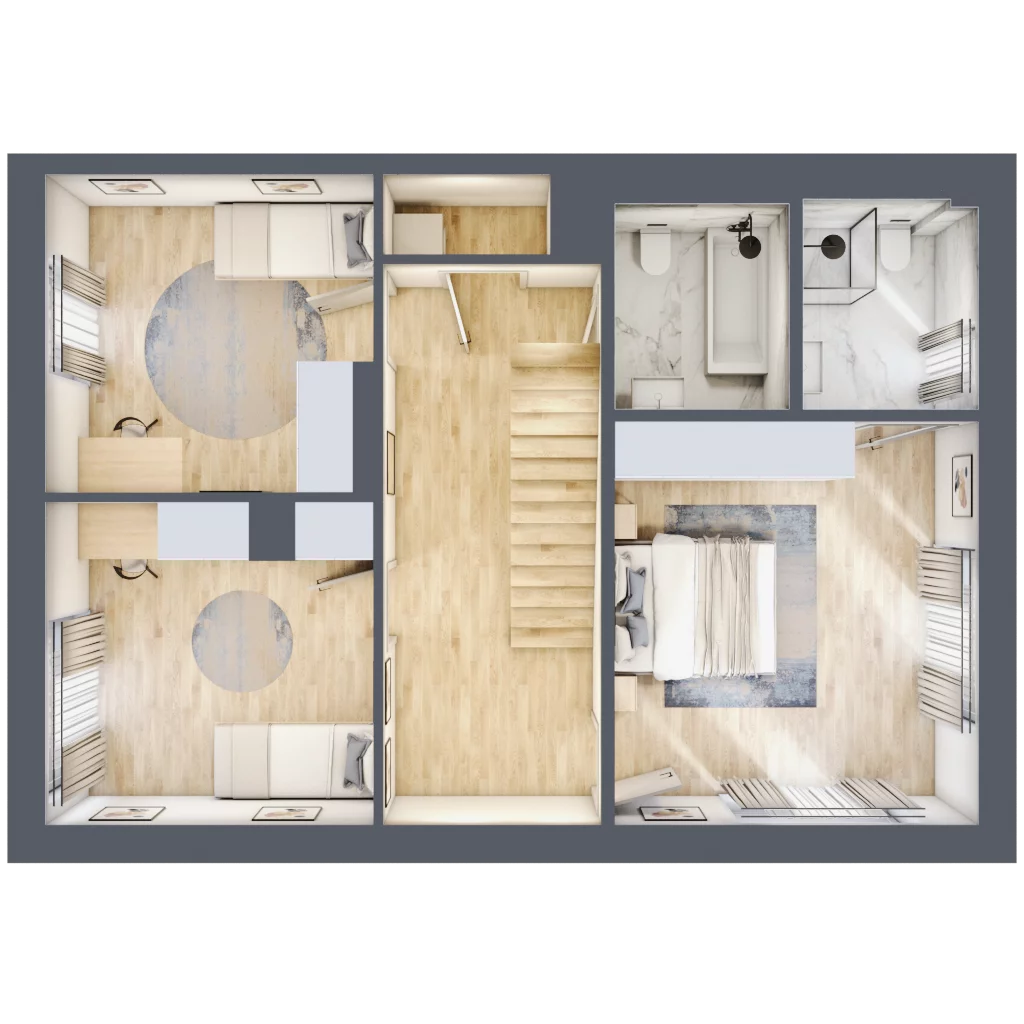 Dom 255,86 m², oferta nr F01, Jaśminowy Mokotów VI Domy, Warszawa, Mokotów, Stegny, ul. Białego Dębu