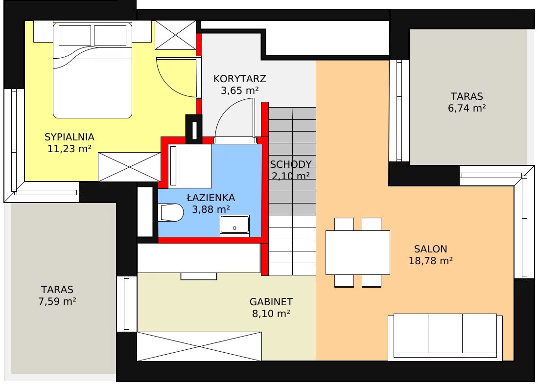 Dom 162,13 m², oferta nr F01, Jaśminowy Mokotów VI Domy, Warszawa, Mokotów, Stegny, ul. Białego Dębu