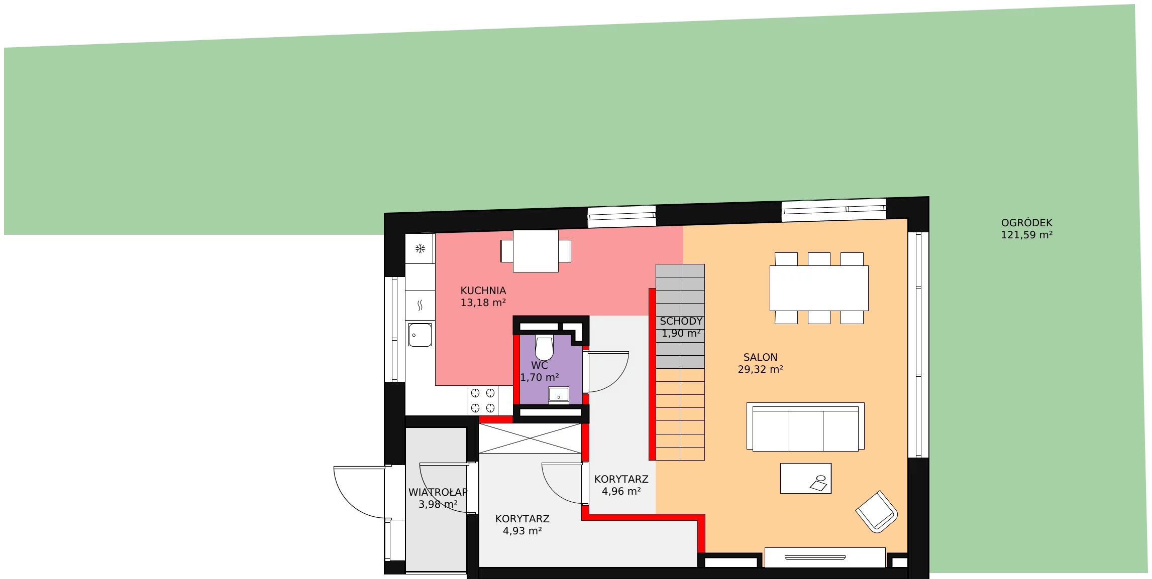 Dom 158,59 m², oferta nr F02, Jaśminowy Mokotów VI Domy, Warszawa, Mokotów, Stegny, ul. Białego Dębu