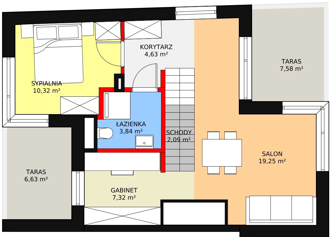 Dom 158,59 m², oferta nr F02, Jaśminowy Mokotów VI Domy, Warszawa, Mokotów, Stegny, ul. Białego Dębu