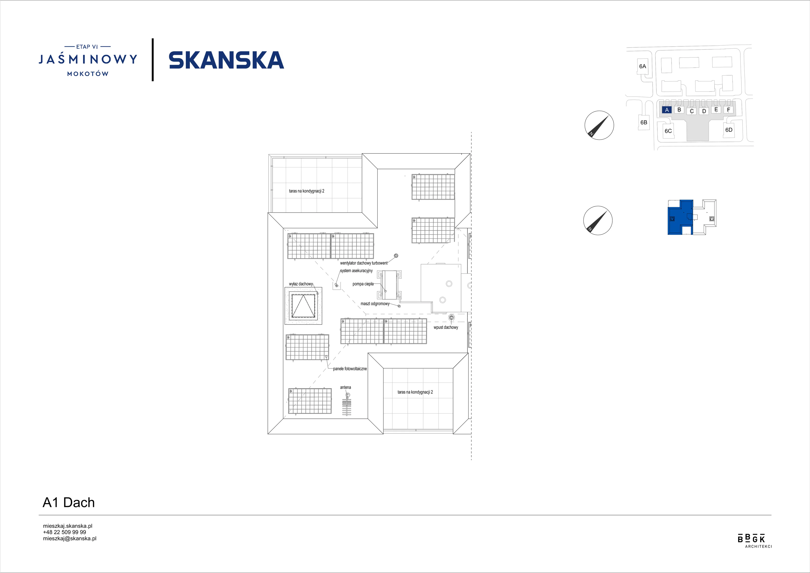 Dom 162,56 m², oferta nr A01, Jaśminowy Mokotów VI Domy, Warszawa, Mokotów, Stegny, ul. Białego Dębu