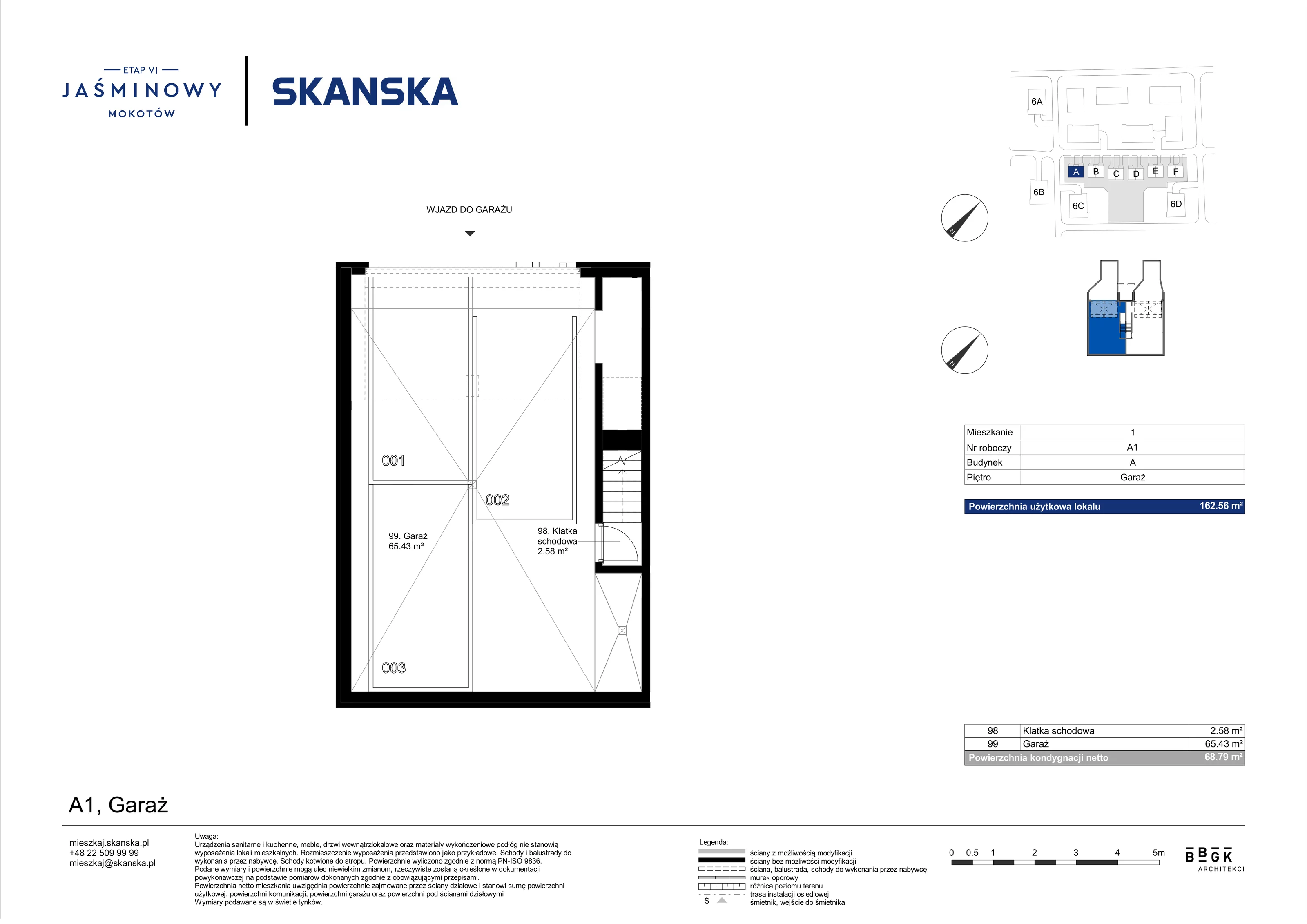 Dom 162,56 m², oferta nr A01, Jaśminowy Mokotów VI Domy, Warszawa, Mokotów, Stegny, ul. Białego Dębu