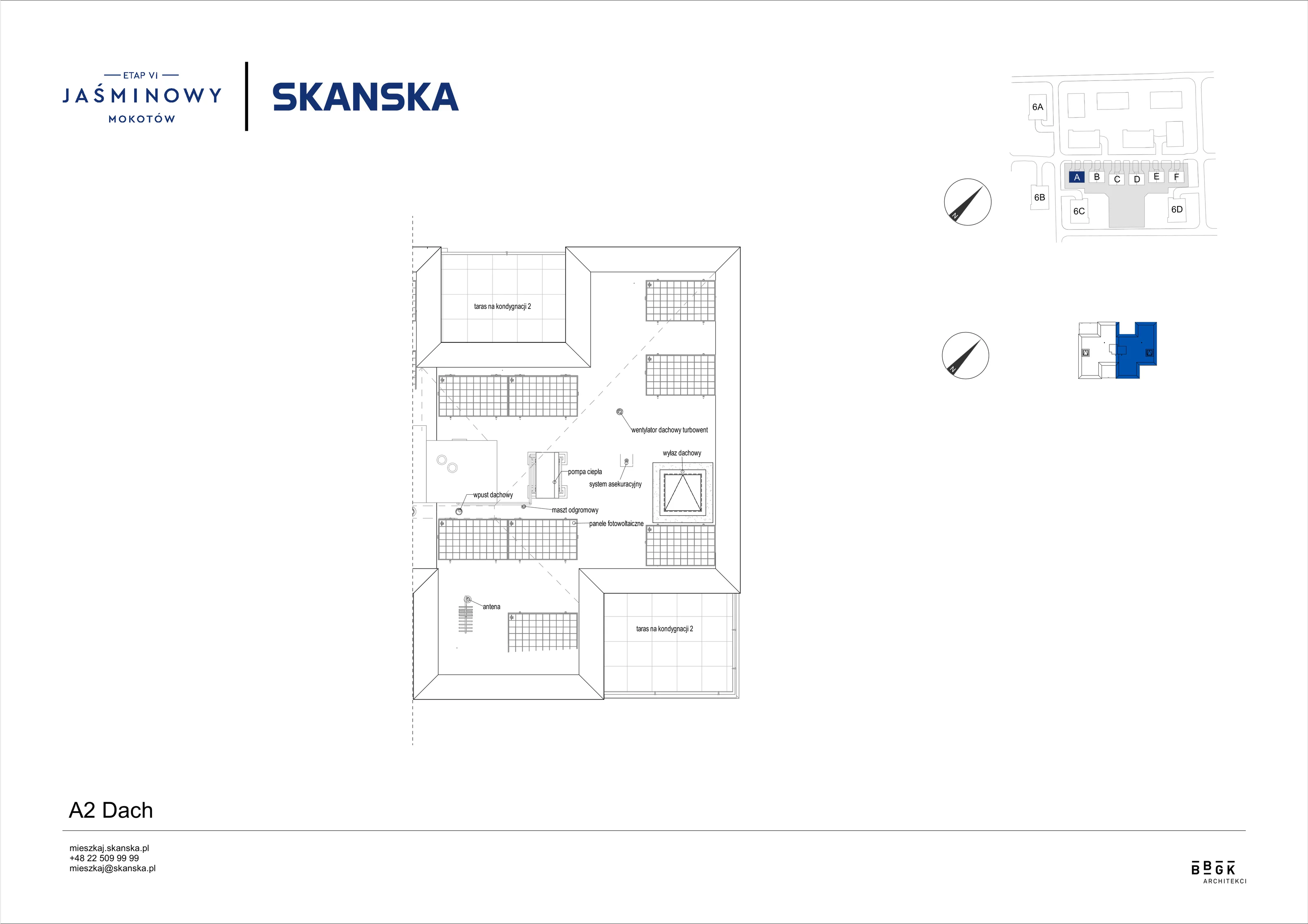 Dom 163,52 m², oferta nr A02, Jaśminowy Mokotów VI Domy, Warszawa, Mokotów, Stegny, ul. Białego Dębu