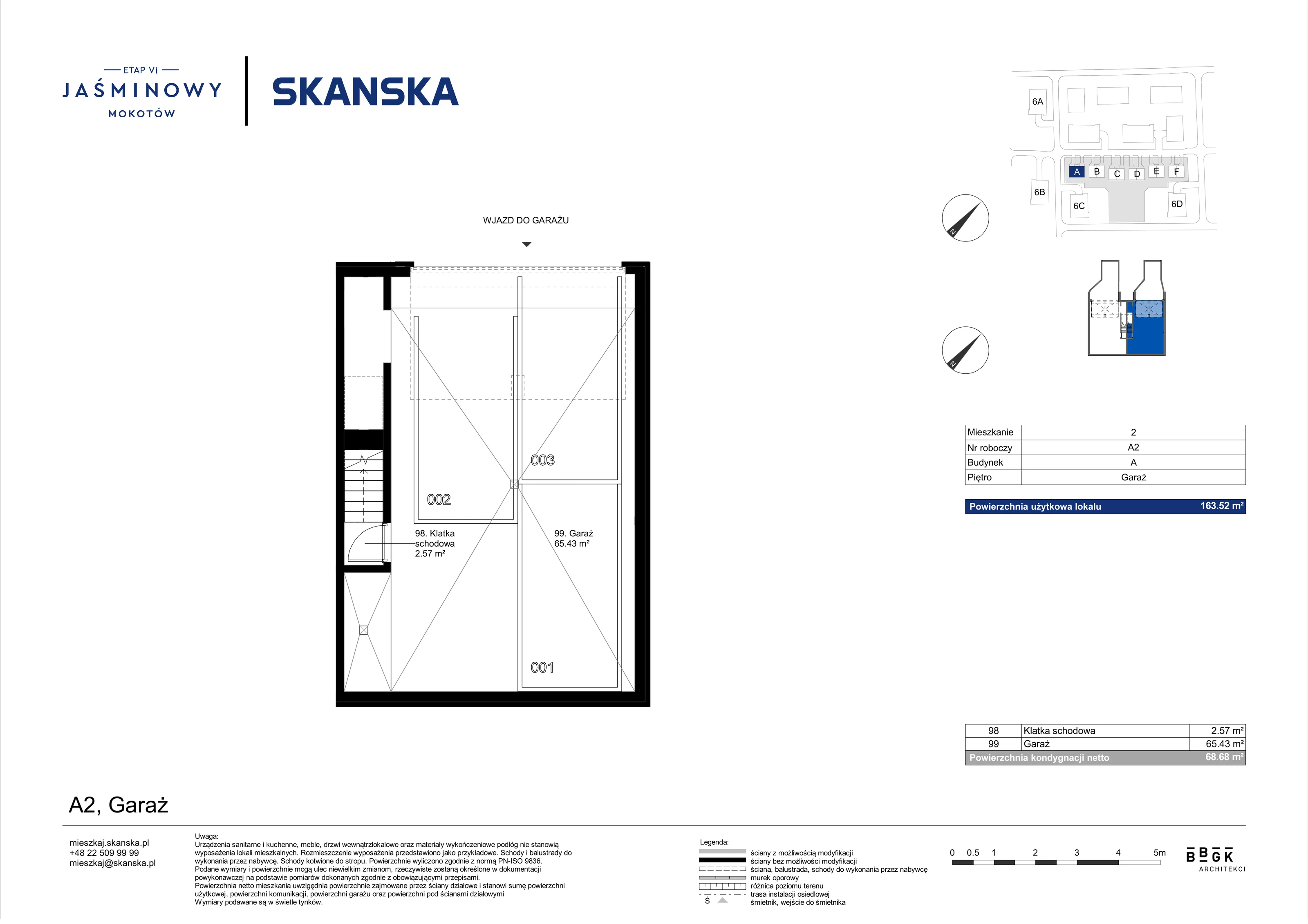 Dom 163,52 m², oferta nr A02, Jaśminowy Mokotów VI Domy, Warszawa, Mokotów, Stegny, ul. Białego Dębu