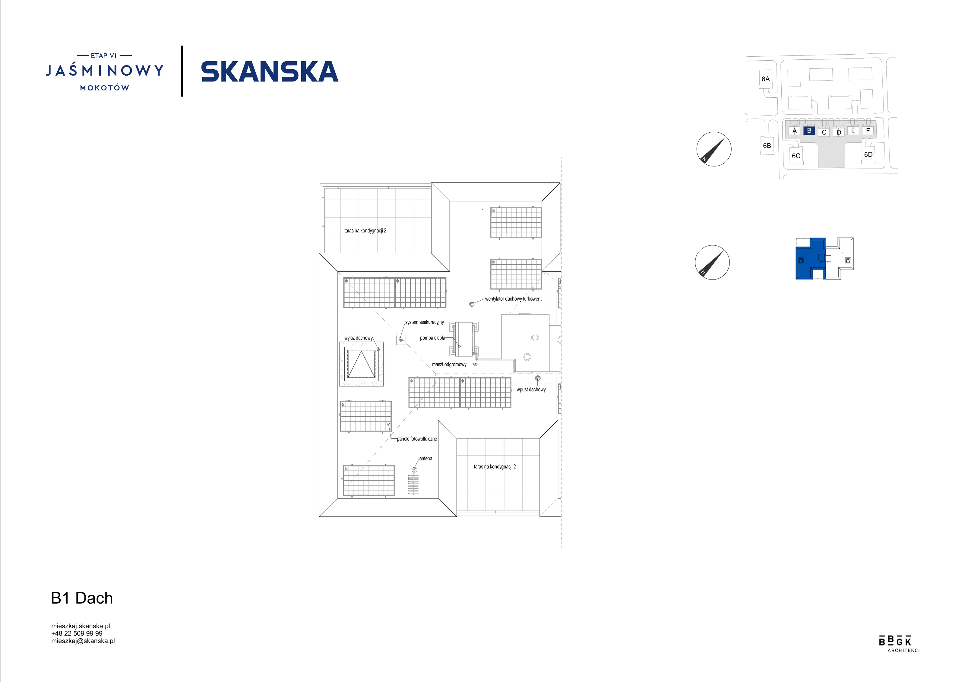 Dom 162,54 m², oferta nr B01, Jaśminowy Mokotów VI Domy, Warszawa, Mokotów, Stegny, ul. Białego Dębu