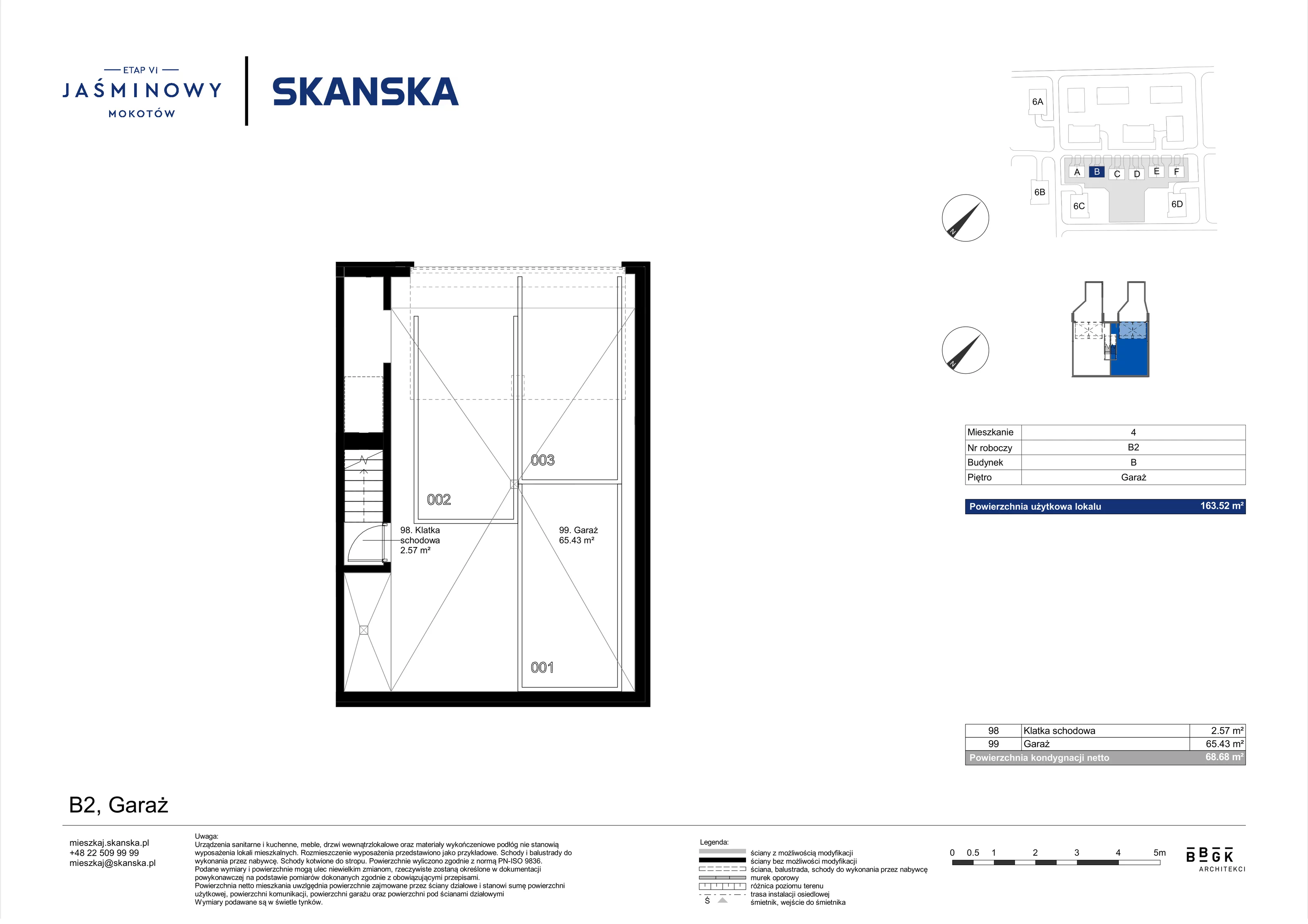 Dom 163,52 m², oferta nr B02, Jaśminowy Mokotów VI Domy, Warszawa, Mokotów, Stegny, ul. Białego Dębu