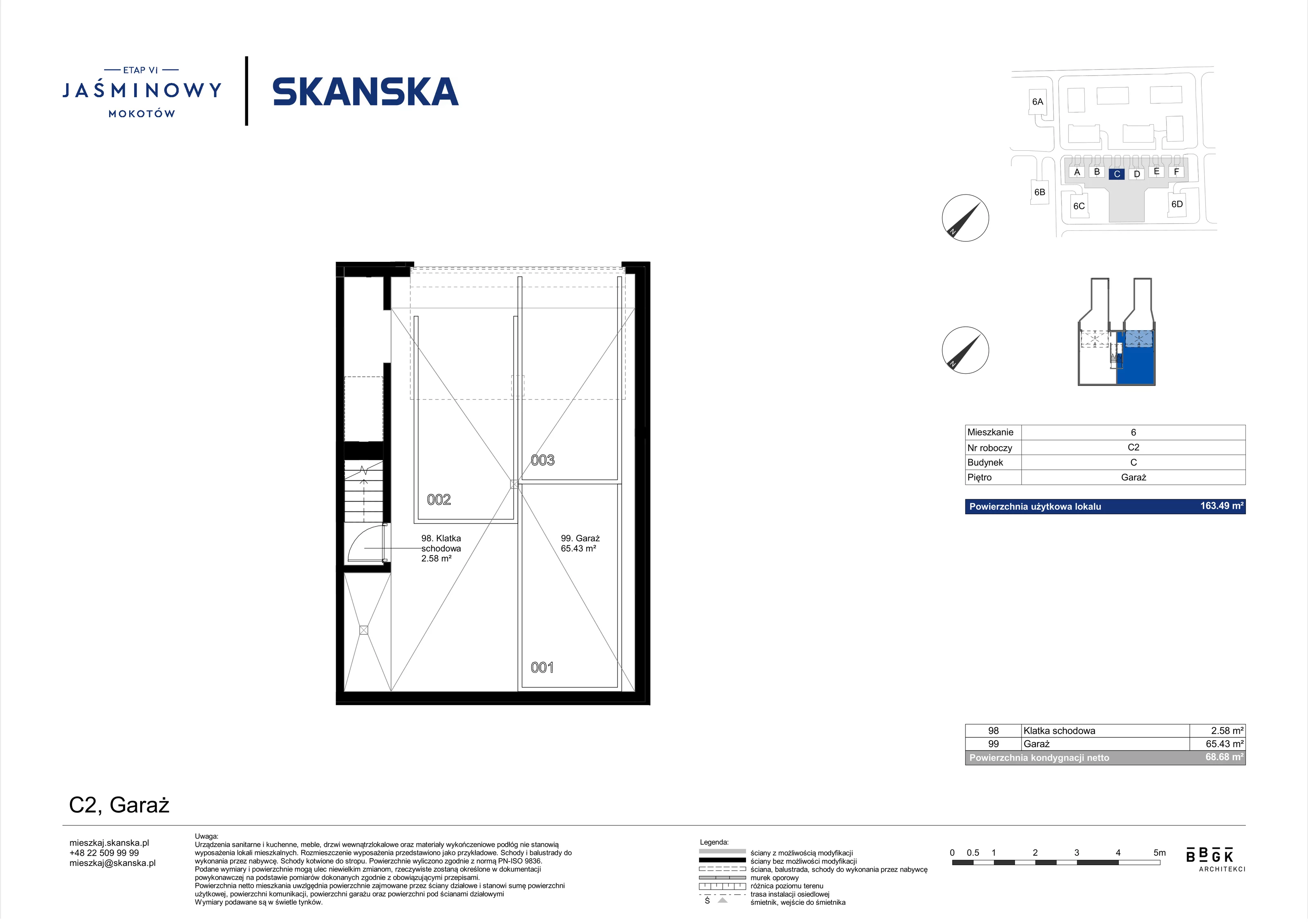 Dom 163,49 m², oferta nr C02, Jaśminowy Mokotów VI Domy, Warszawa, Mokotów, Stegny, ul. Białego Dębu