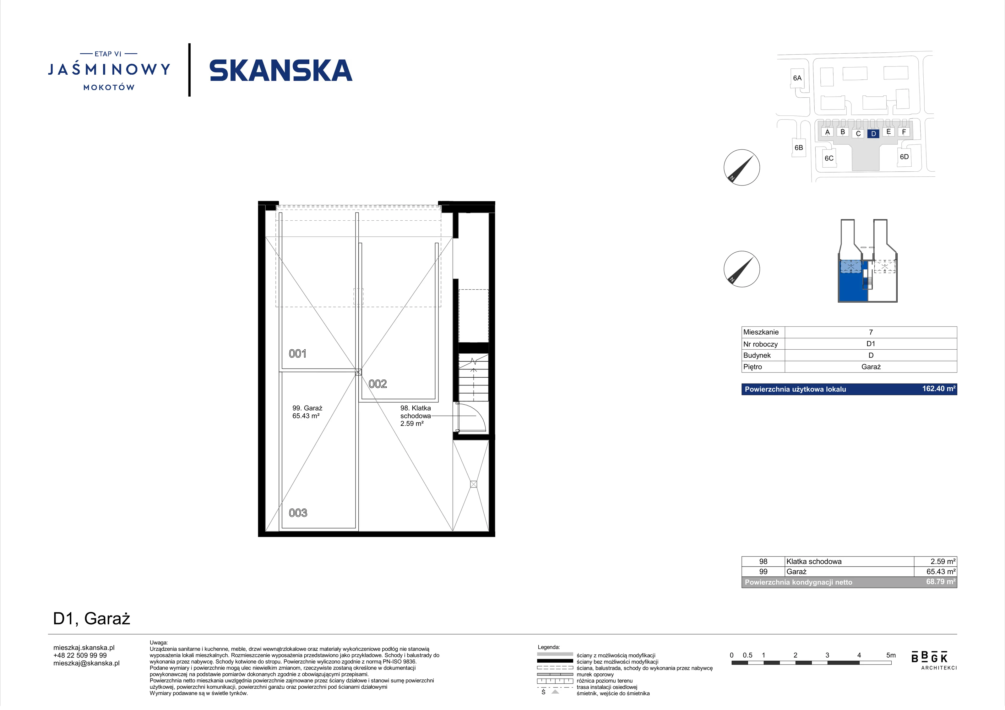 Dom 162,40 m², oferta nr D01, Jaśminowy Mokotów VI Domy, Warszawa, Mokotów, Stegny, ul. Białego Dębu