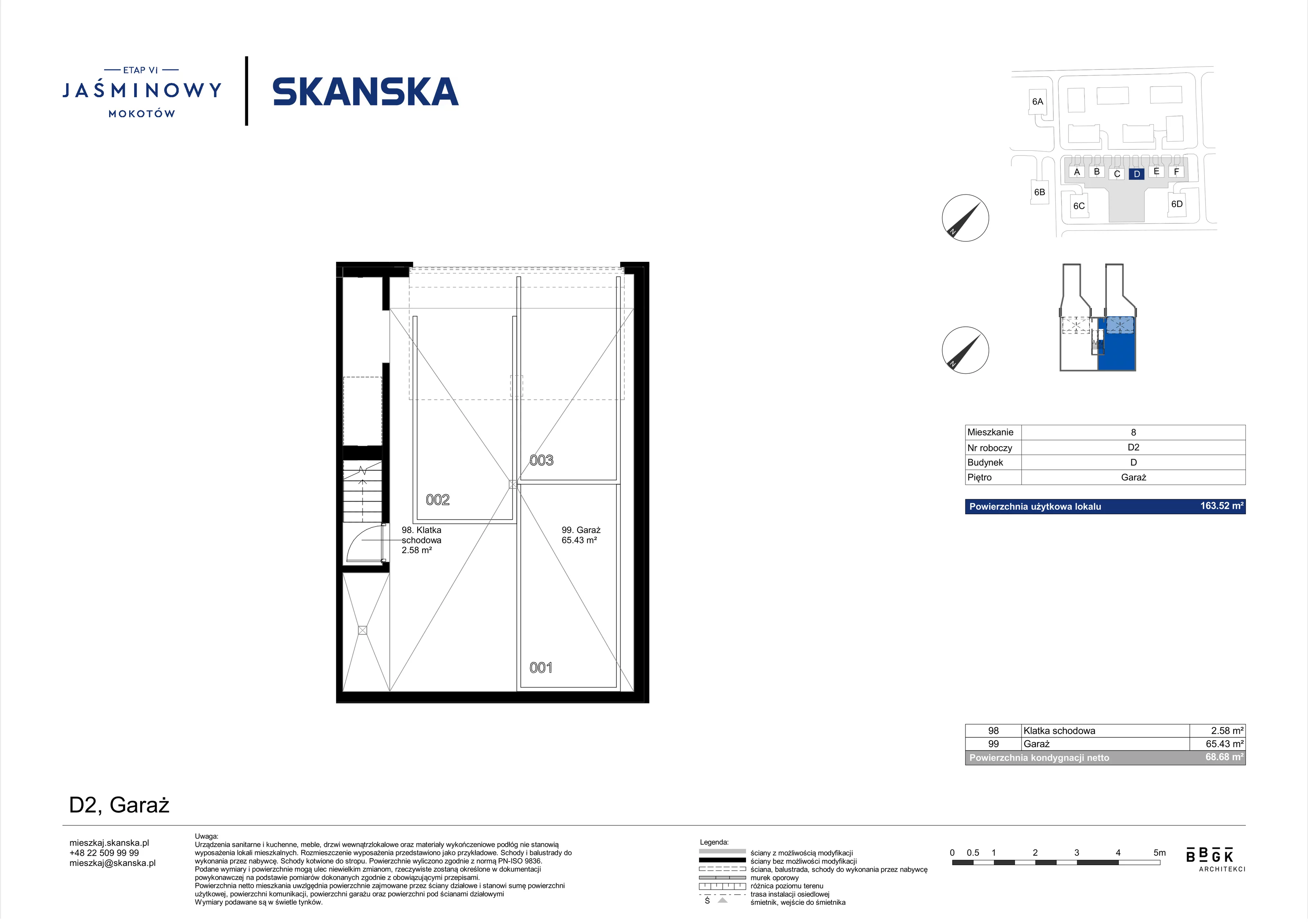 Dom 163,52 m², oferta nr D02, Jaśminowy Mokotów VI Domy, Warszawa, Mokotów, Stegny, ul. Białego Dębu