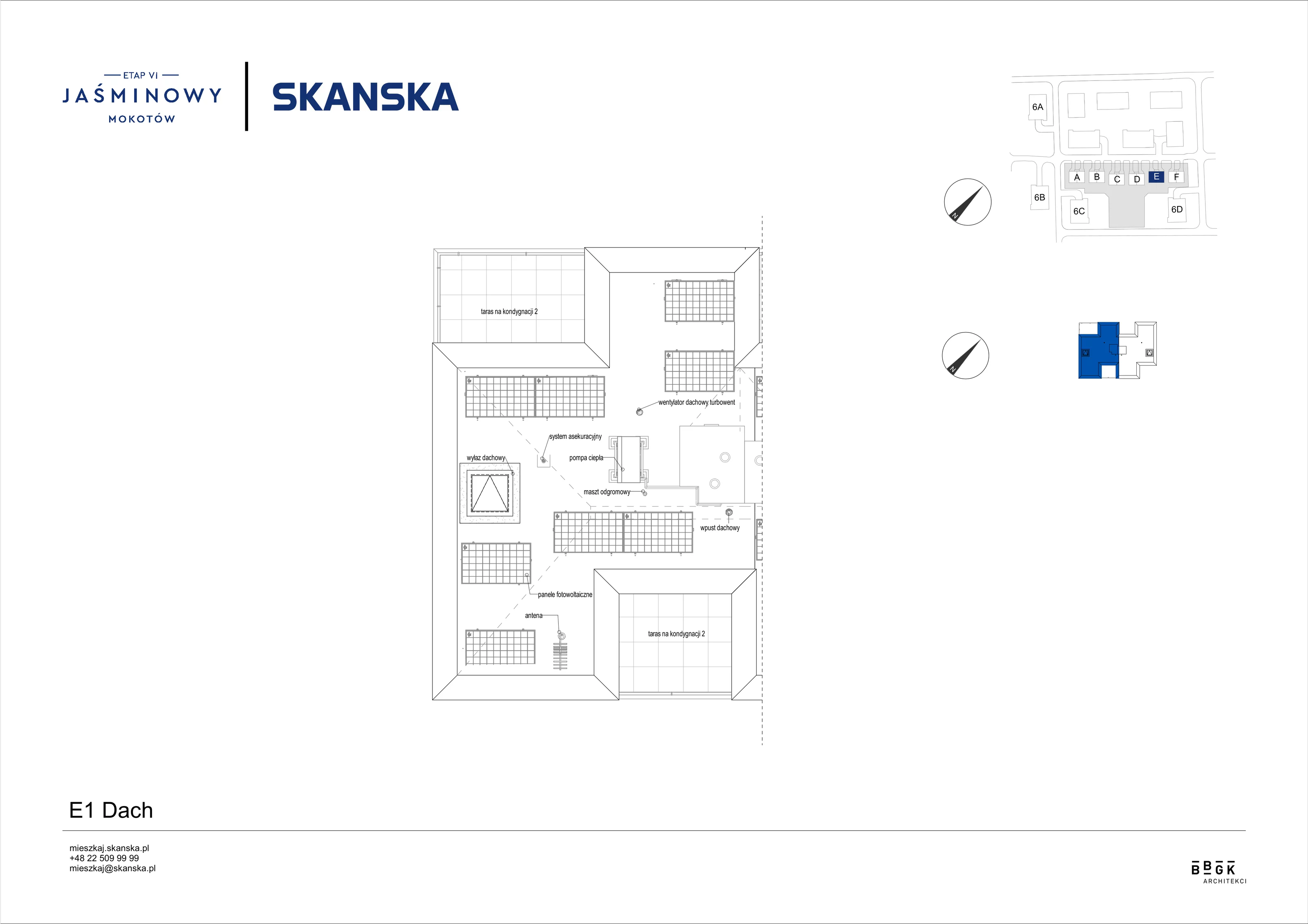 Dom 162,40 m², oferta nr E01, Jaśminowy Mokotów VI Domy, Warszawa, Mokotów, Stegny, ul. Białego Dębu