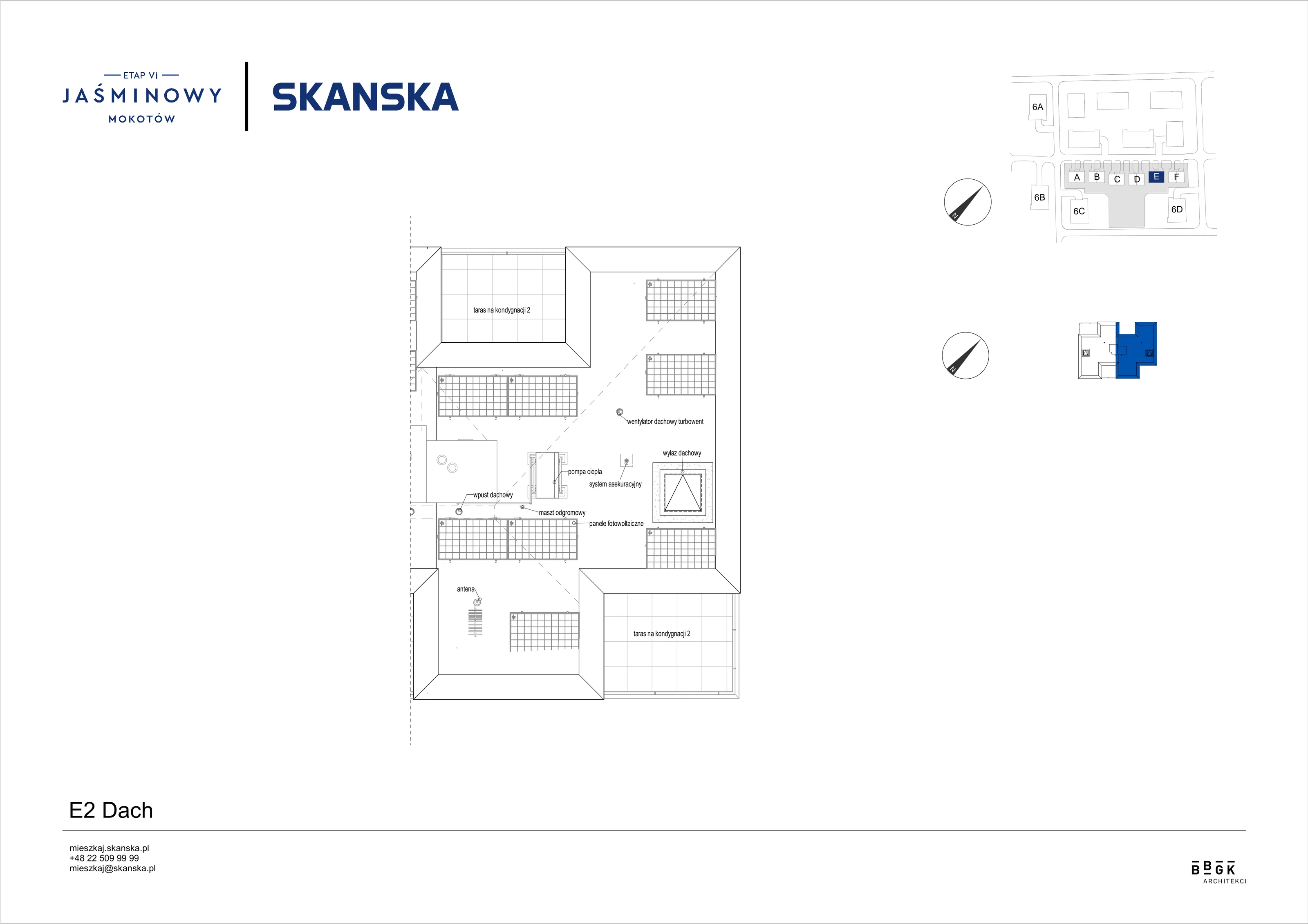 Dom 163,52 m², oferta nr E02, Jaśminowy Mokotów VI Domy, Warszawa, Mokotów, Stegny, ul. Białego Dębu