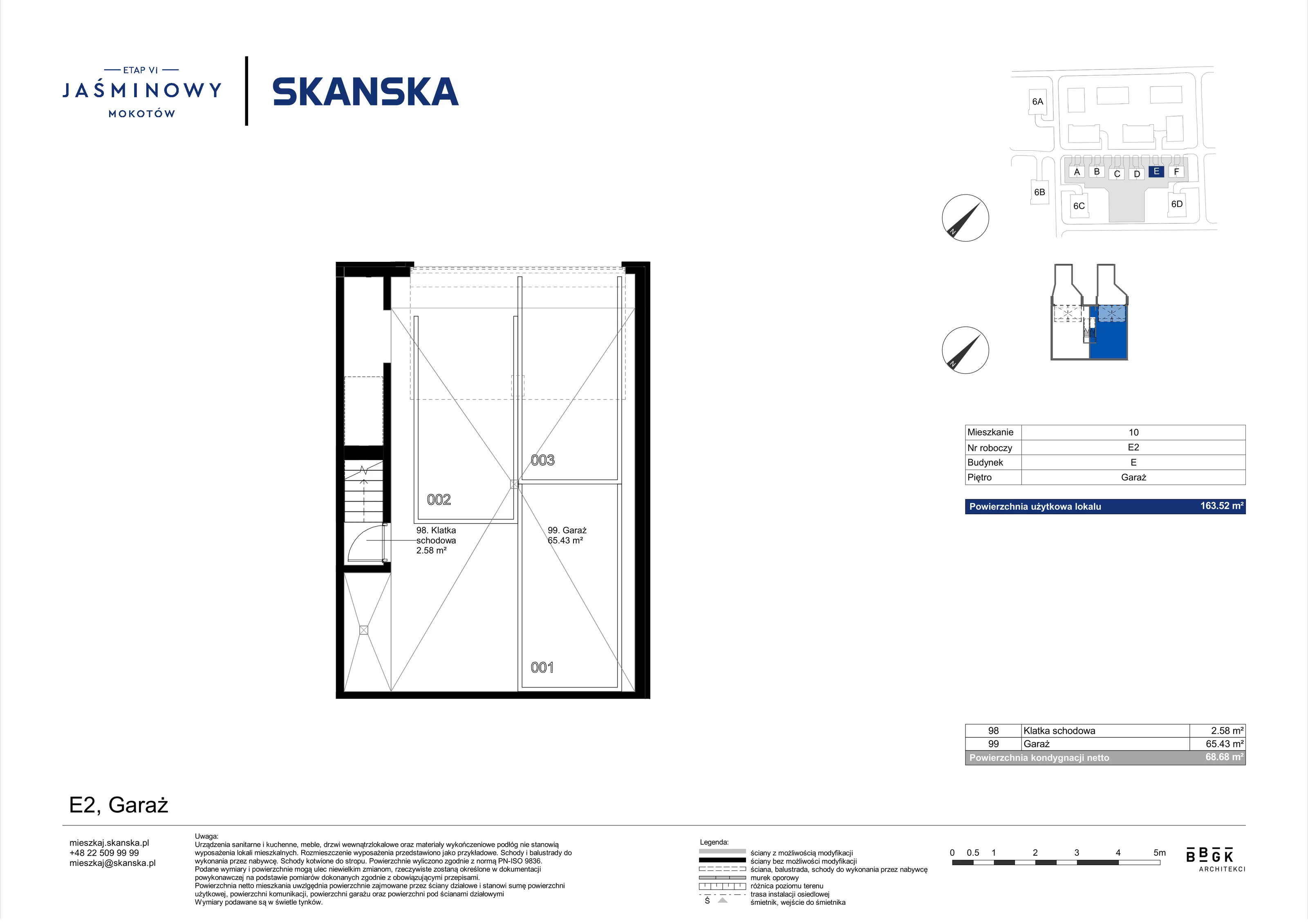 Dom 163,52 m², oferta nr E02, Jaśminowy Mokotów VI Domy, Warszawa, Mokotów, Stegny, ul. Białego Dębu