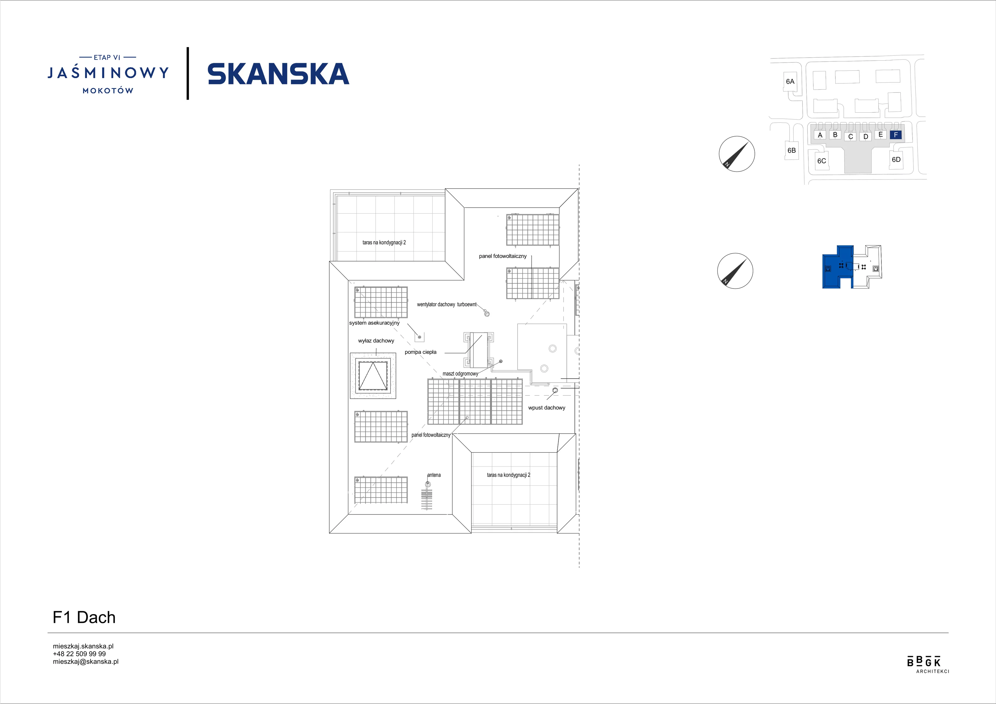 Dom 162,13 m², oferta nr F01, Jaśminowy Mokotów VI Domy, Warszawa, Mokotów, Stegny, ul. Białego Dębu