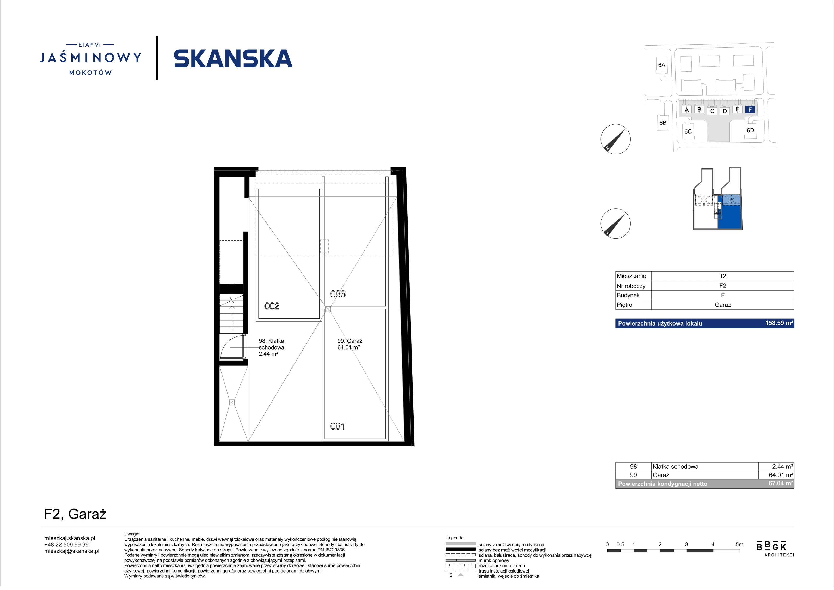 Dom 158,59 m², oferta nr F02, Jaśminowy Mokotów VI Domy, Warszawa, Mokotów, Stegny, ul. Białego Dębu