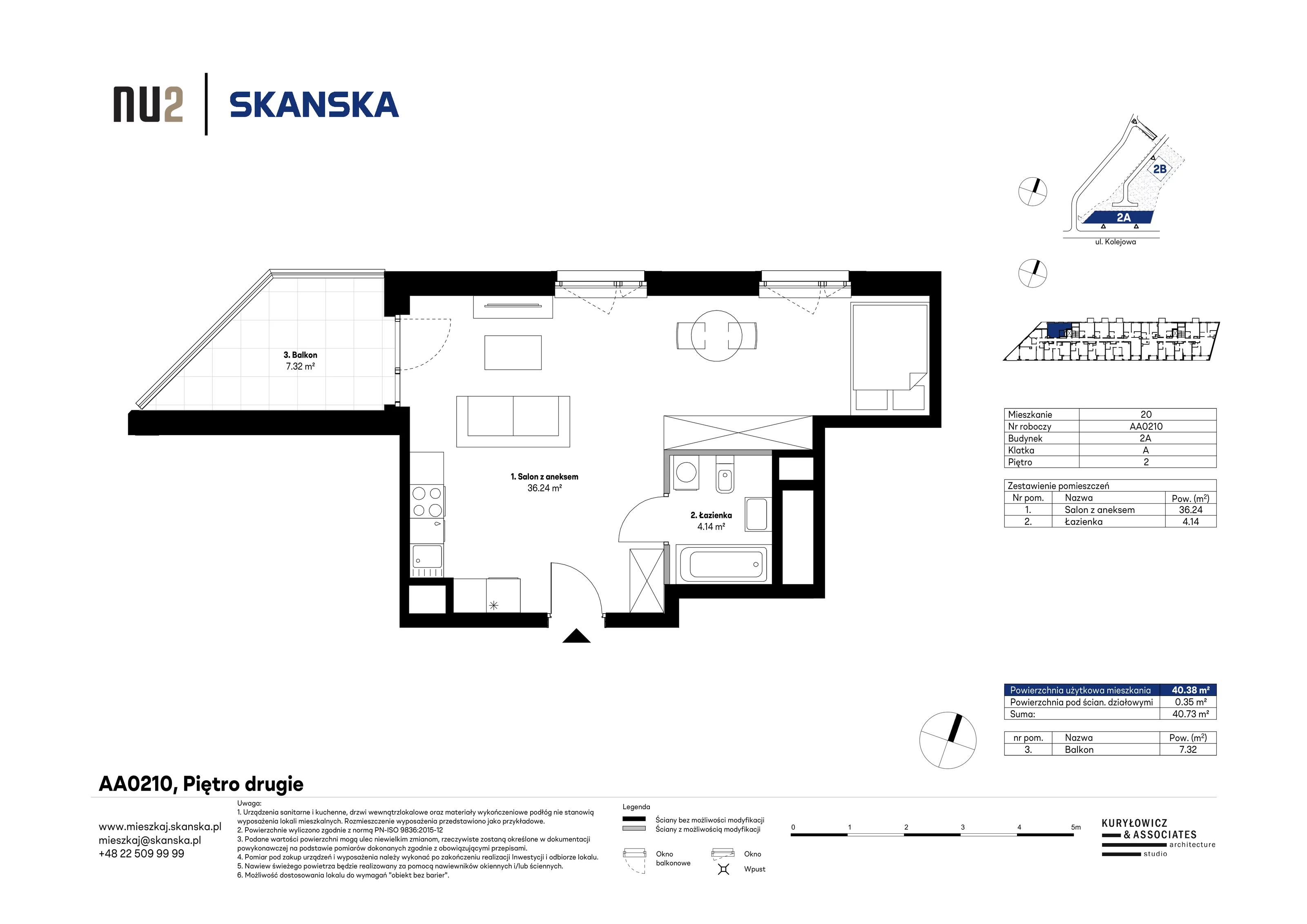 1 pokój, mieszkanie 40,38 m², piętro 2, oferta nr AA0210, NU Warszawa Wola, Warszawa, Wola, Czyste, ul. Kolejowa