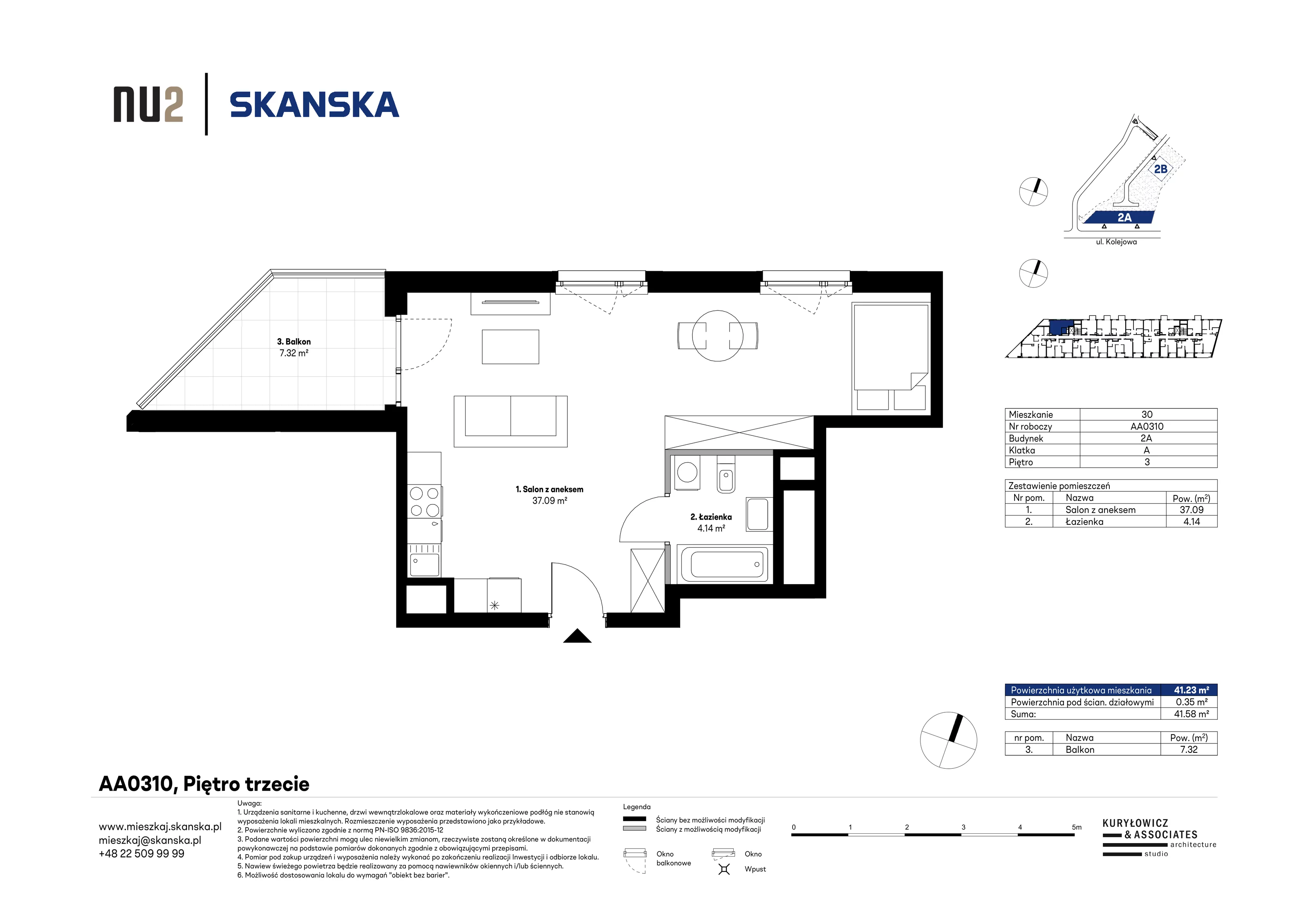 1 pokój, mieszkanie 41,23 m², piętro 3, oferta nr AA0310, NU Warszawa Wola, Warszawa, Wola, Czyste, ul. Kolejowa