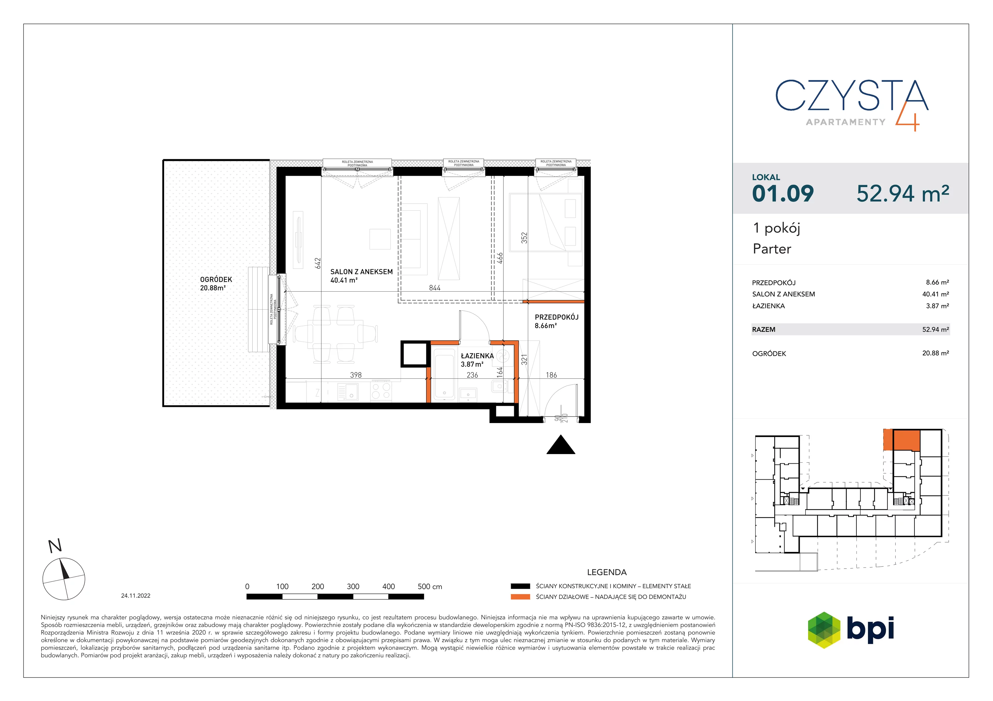 1 pokój, apartament 52,84 m², parter, oferta nr CZ-M-9, Czysta 4, Wrocław, Stare Miasto, ul. Czysta 4