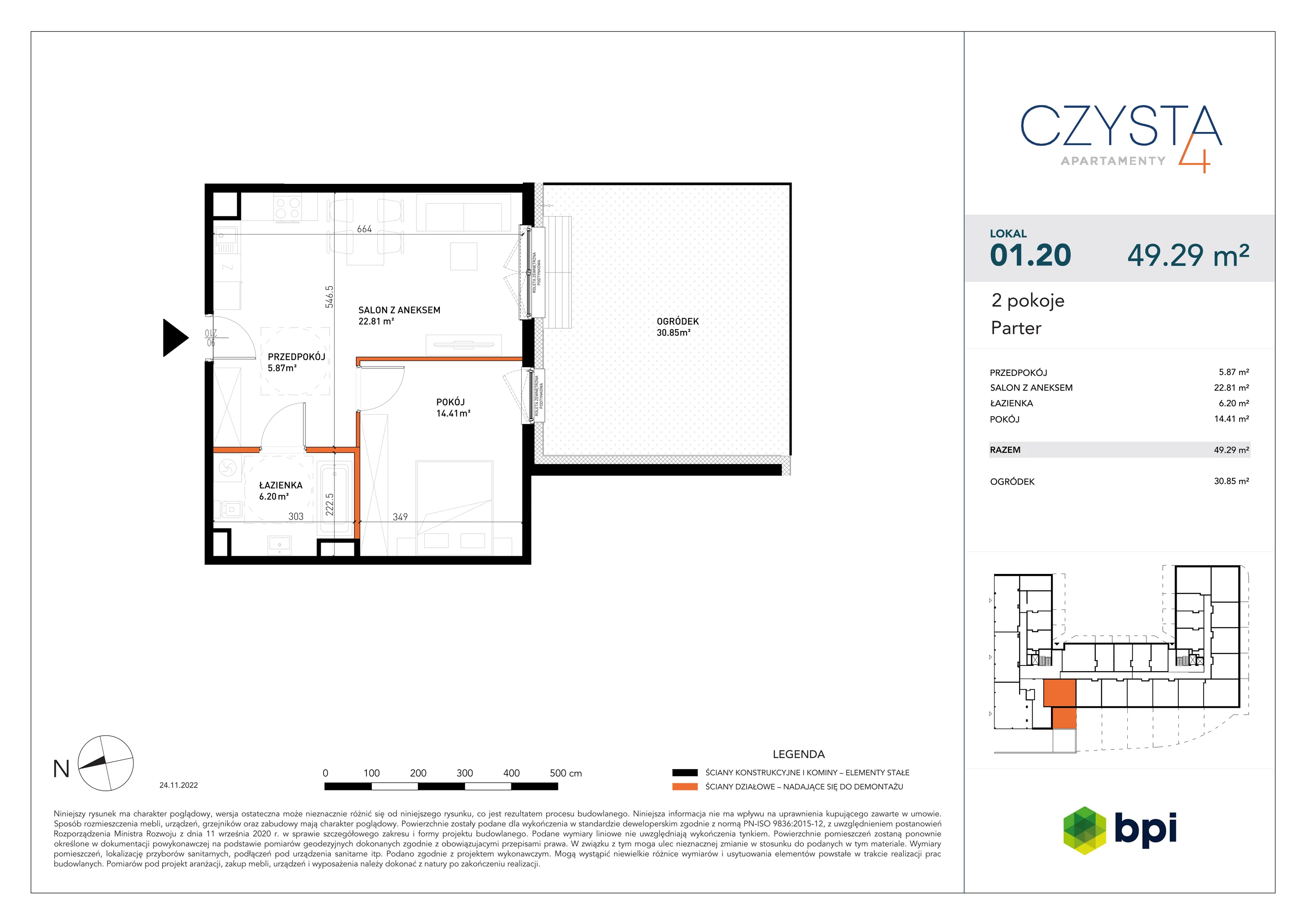 2 pokoje, apartament 49,28 m², parter, oferta nr CZ-M-20, Czysta 4, Wrocław, Stare Miasto, ul. Czysta 4