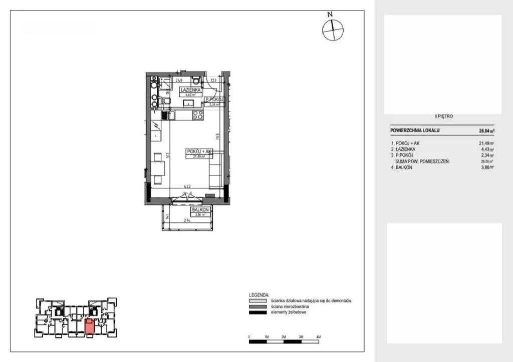 1 pokój, mieszkanie 29,04 m², piętro 2, oferta nr , 122985/78/OMS, Bydgoszcz, Bocianowo, Zaświat