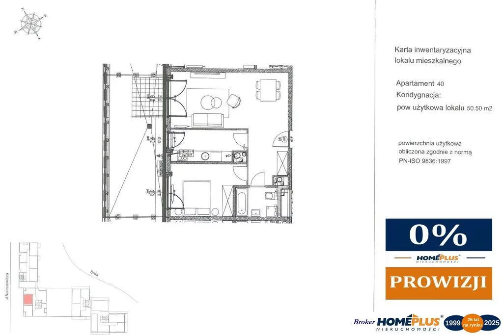 2 pokoje, mieszkanie 50,50 m², parter, oferta nr , 124240/78/OMS, Bydgoszcz, Okole, Adama Naruszewicza