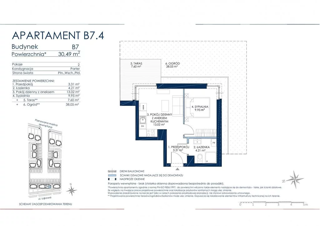 Apartament na sprzedaż, 30,35 m², 2 pokoje, parter, oferta nr 105712/78/OMS