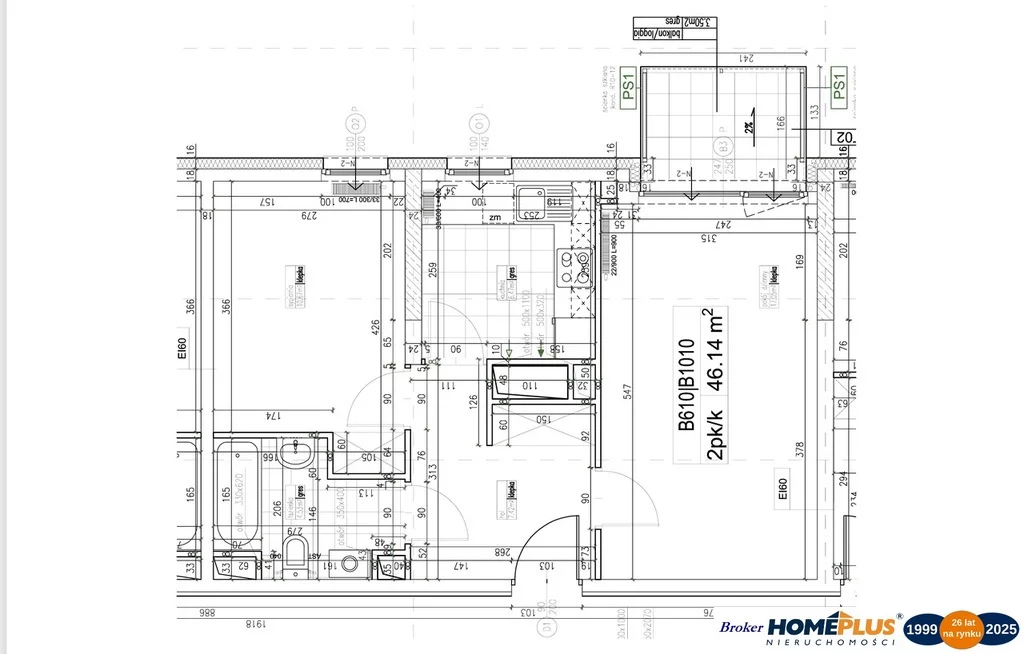 2 pokoje, mieszkanie 46,00 m², piętro 5, oferta nr , 124083/78/OMS, Warszawa, Wola, Wola, Marcina Kasprzaka