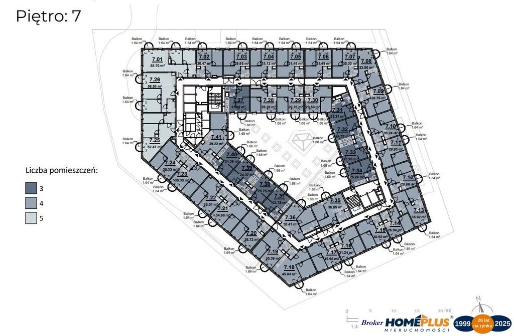 2 pokoje, mieszkanie 28,21 m², piętro 7, oferta nr , 121472/78/OMS, Warszawa, Wola, Wola, Połczyńska