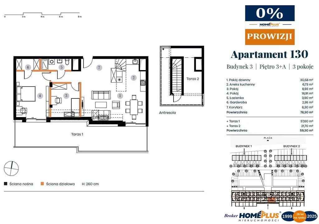 2 pokoje, mieszkanie 78,30 m², piętro 3, oferta nr , 124203/78/OMS, Rogowo