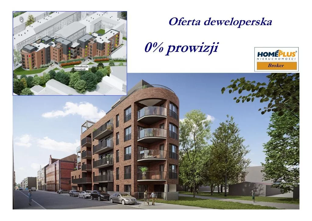 Mieszkanie dwupokojowe 55,18 m², Gliwice, Stanisława Moniuszki, Sprzedaż