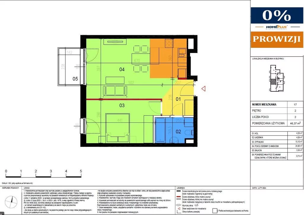 2 pokoje, mieszkanie 46,37 m², piętro 2, oferta nr , 124156/78/OMS, Warszawa, Wawer, Wawer, Szpacza