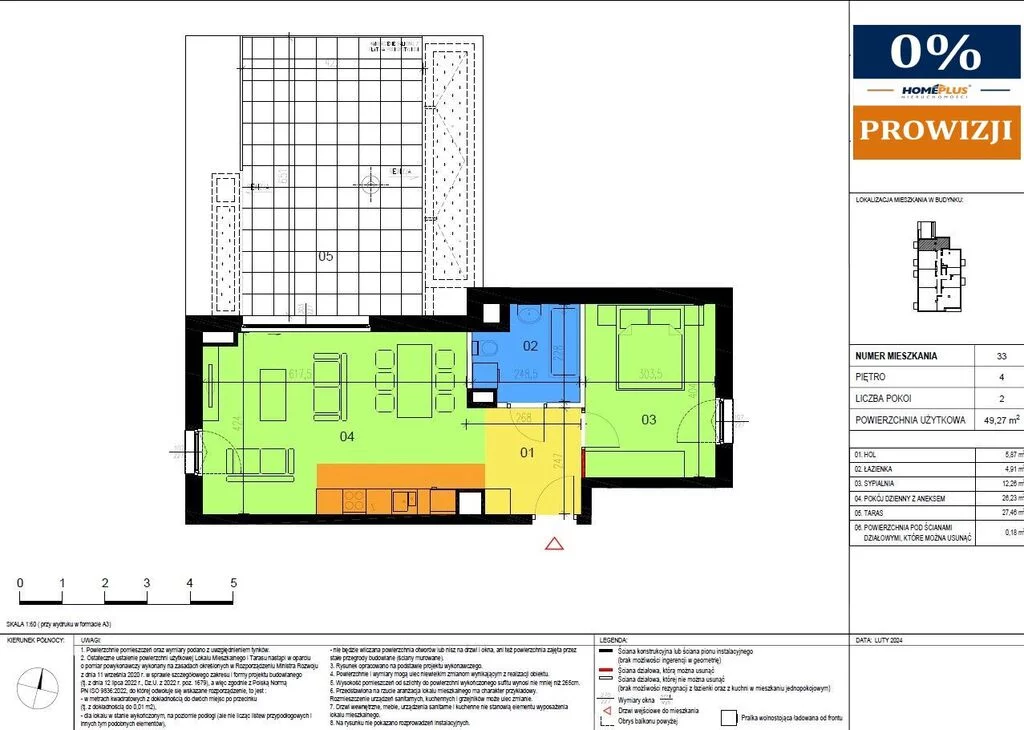 2 pokoje, mieszkanie 49,27 m², piętro 4, oferta nr , 124163/78/OMS, Warszawa, Wawer, Wawer, Szpacza