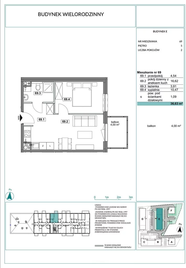 Mieszkanie na sprzedaż, 36,66 m², 2 pokoje, 5 piętro, oferta nr 119777/78/OMS