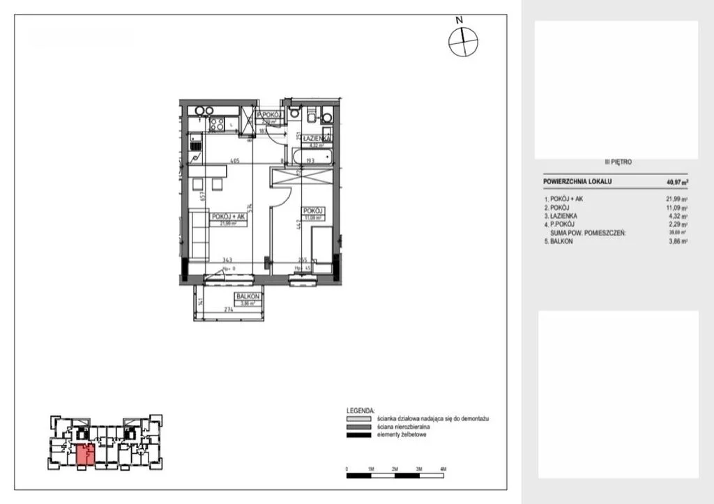 2 pokoje, mieszkanie 40,62 m², piętro 3, oferta nr , 122993/78/OMS, Bydgoszcz, Bocianowo, Zaświat