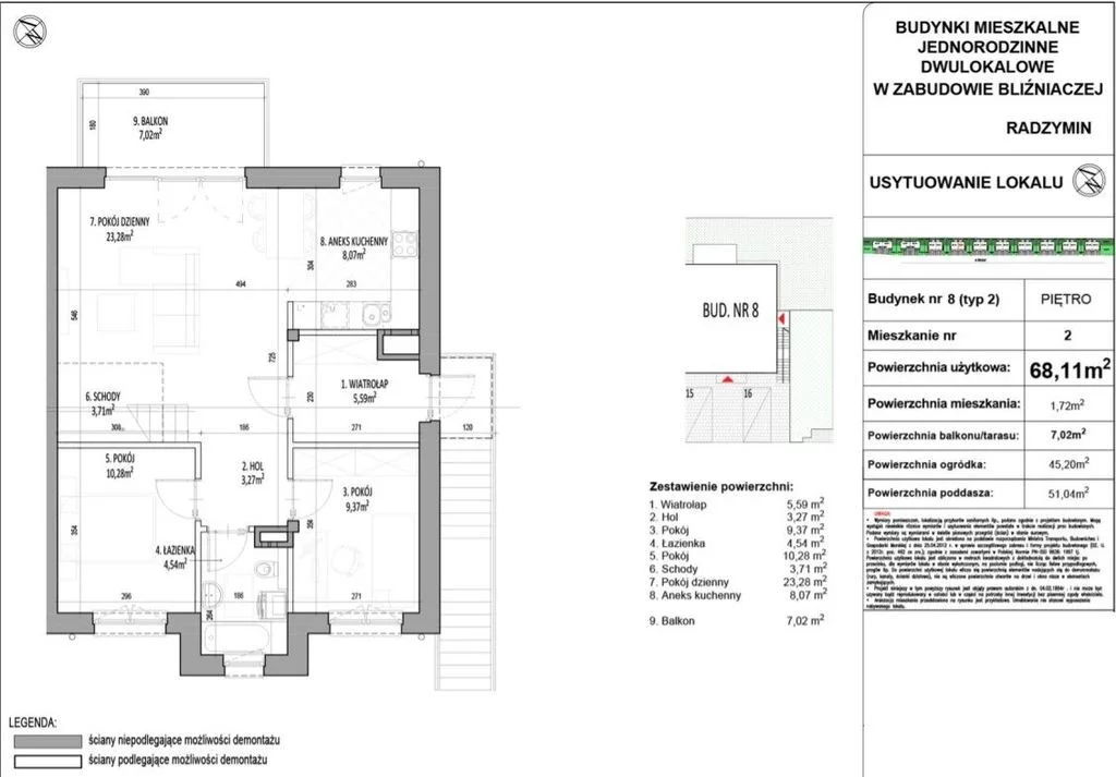 Mieszkanie na sprzedaż, 68,11 m², 3 pokoje, 1 piętro, oferta nr 122271/78/OMS