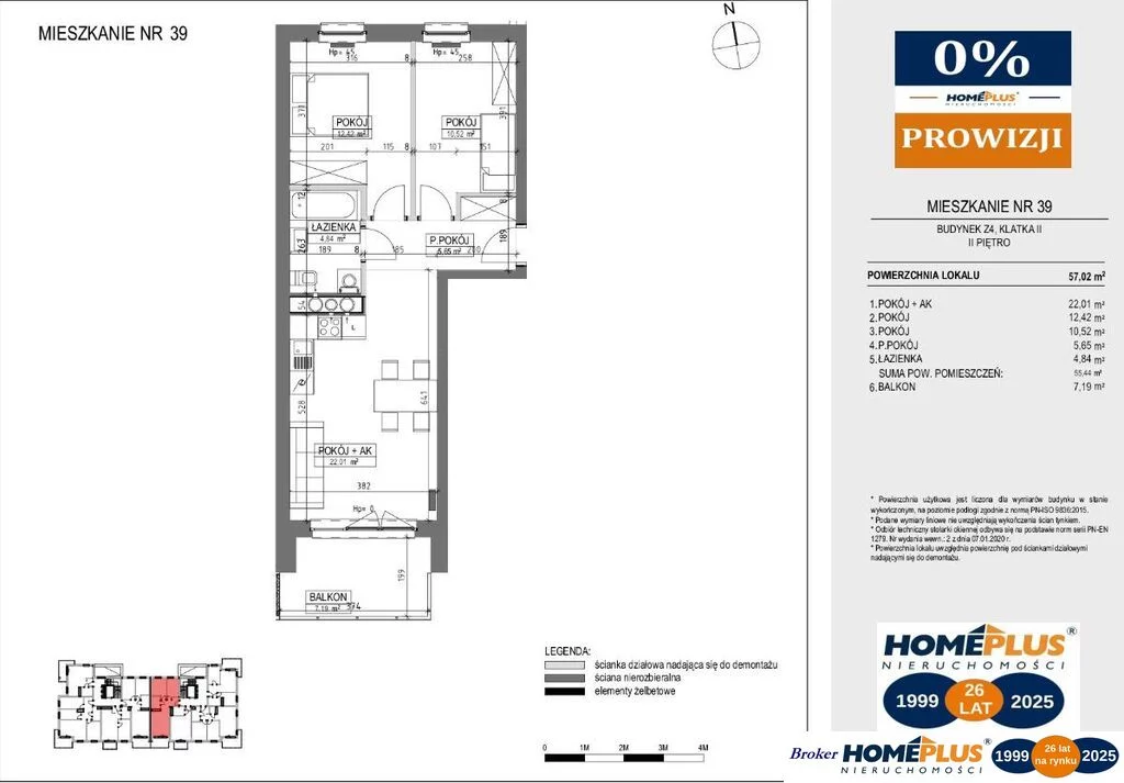 3 pokoje, mieszkanie 55,44 m², piętro 2, oferta nr , 124216/78/OMS, Bydgoszcz, Bocianowo, Zaświat