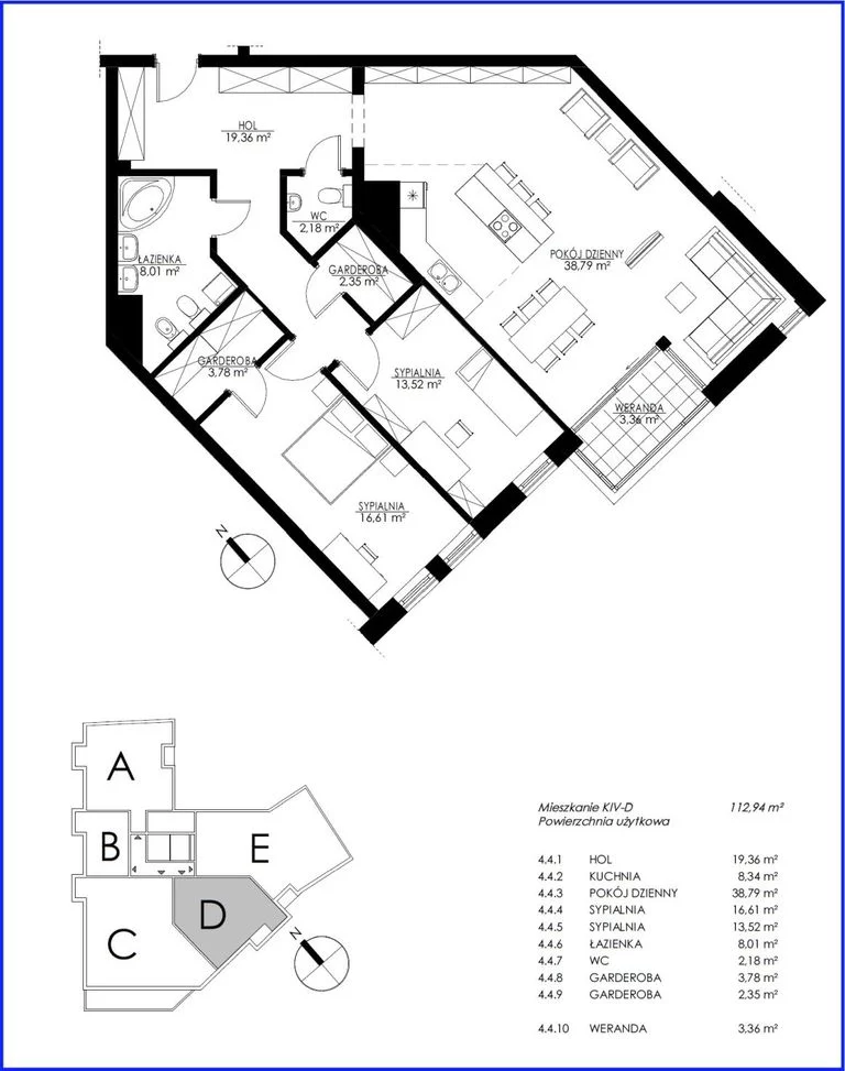 Apartament na sprzedaż, 179,77 m², 4 pokoje, piętro 5, oferta nr 117389/78/OMS