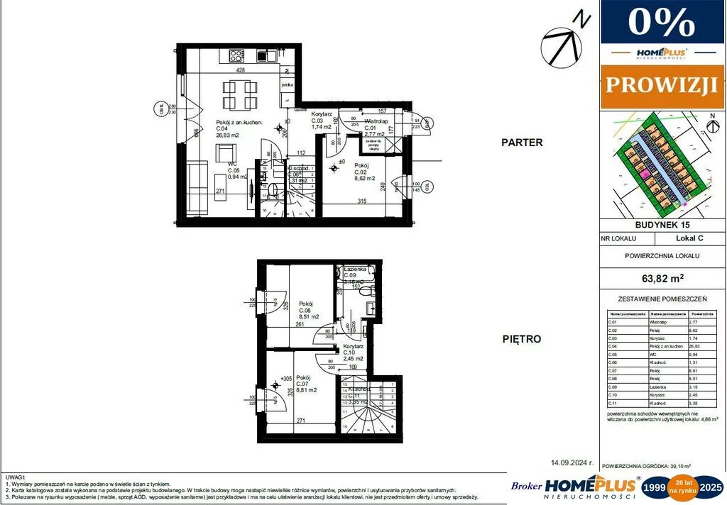 4 pokoje, mieszkanie 63,82 m², parter, oferta nr , 124116/78/OMS, Radzymin, Ogrodowa