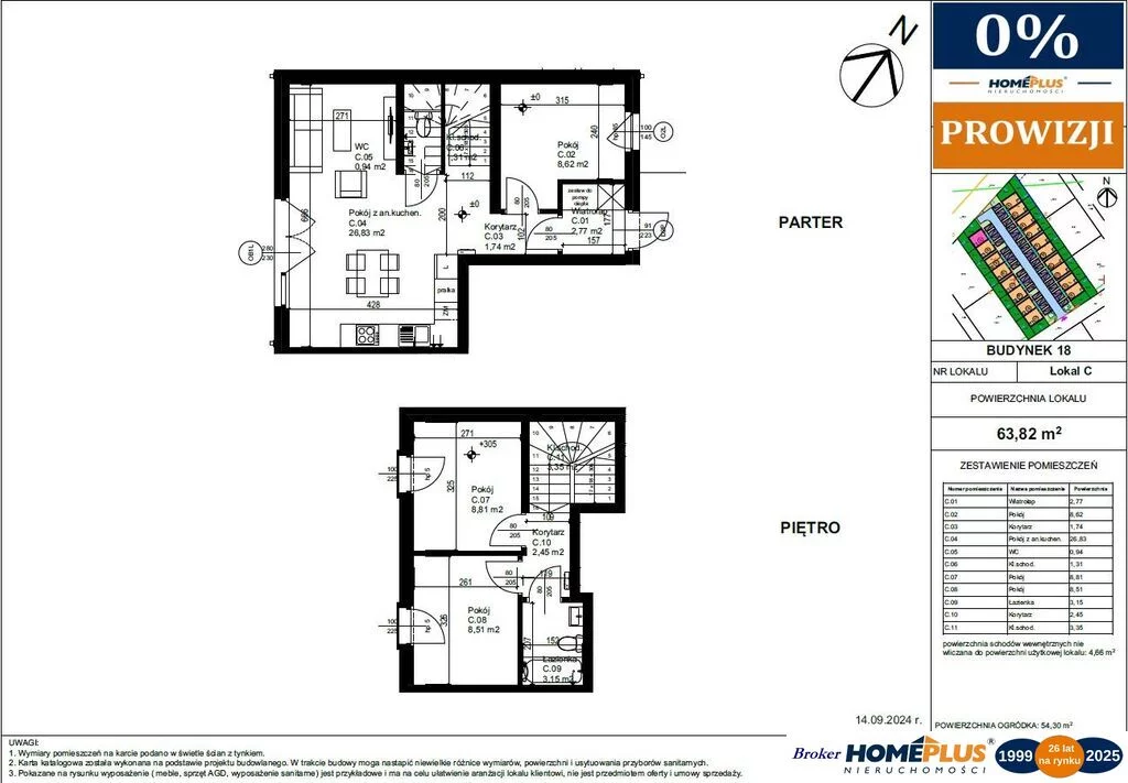 4 pokoje, mieszkanie 63,82 m², parter, oferta nr , 124122/78/OMS, Radzymin, Ogrodowa
