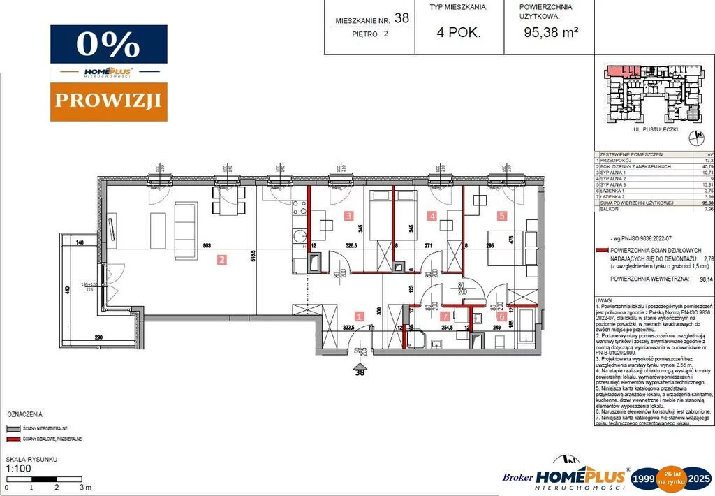 4 pokoje, mieszkanie 95,98 m², piętro 2, oferta nr , 124194/78/OMS, Warszawa, Ursynów, Ursynów, Pustułeczki