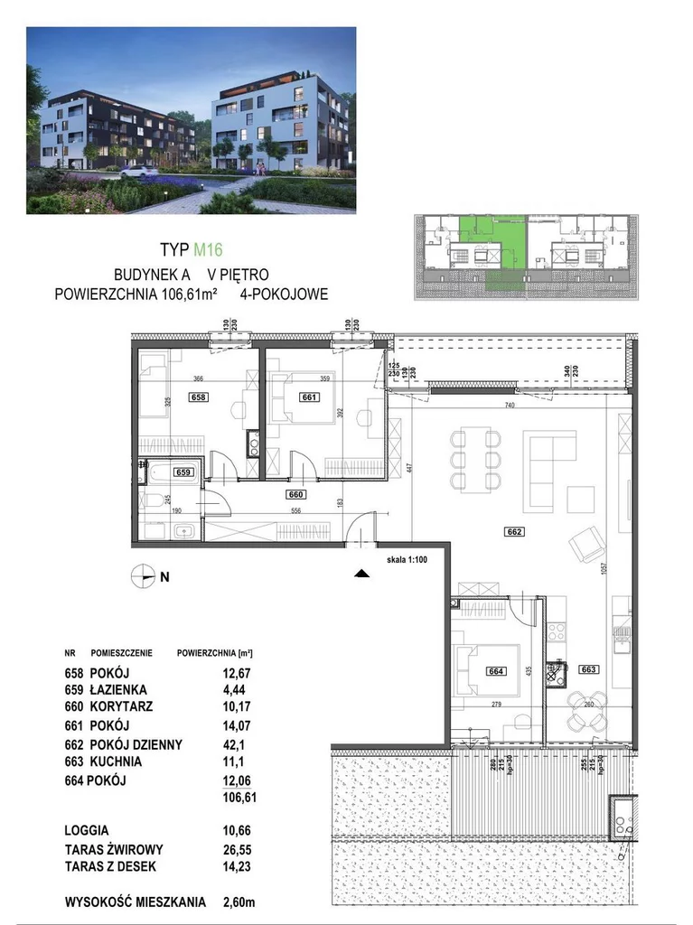 Mieszkanie na sprzedaż, 106,61 m², 4 pokoje, 5 piętro, oferta nr 121998/78/OMS