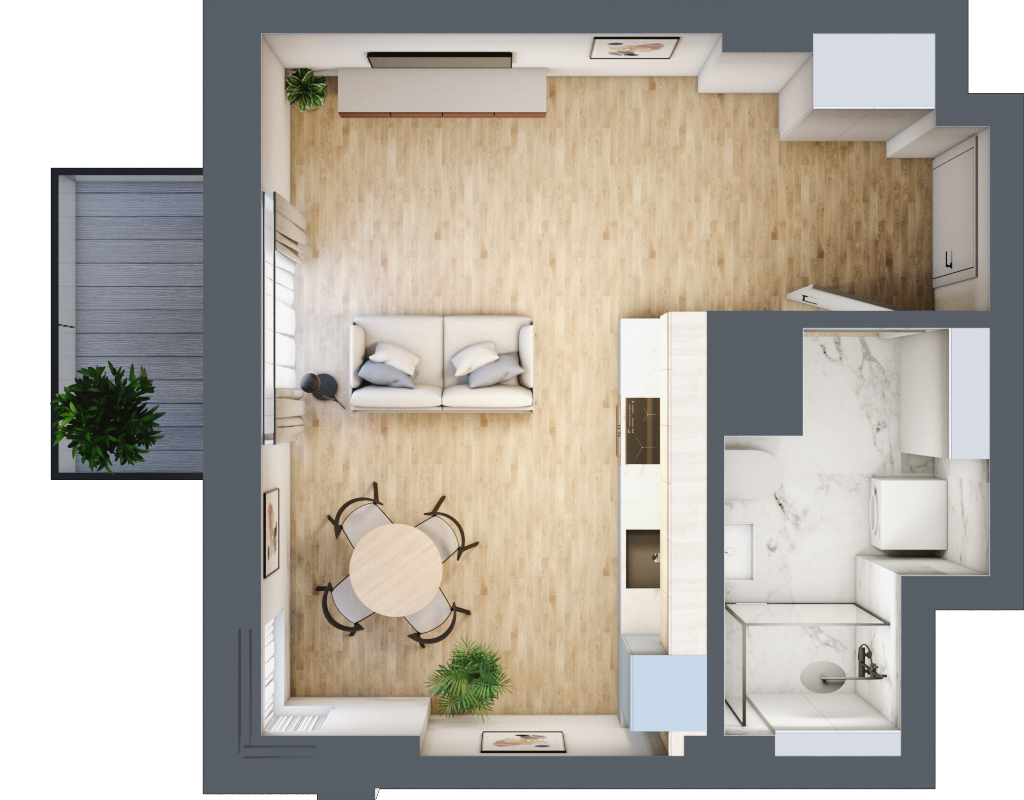 Mieszkanie 29,64 m², parter, oferta nr 2_6, Osiedle Słoneczna, Marki, ul. Słoneczna / Promienna