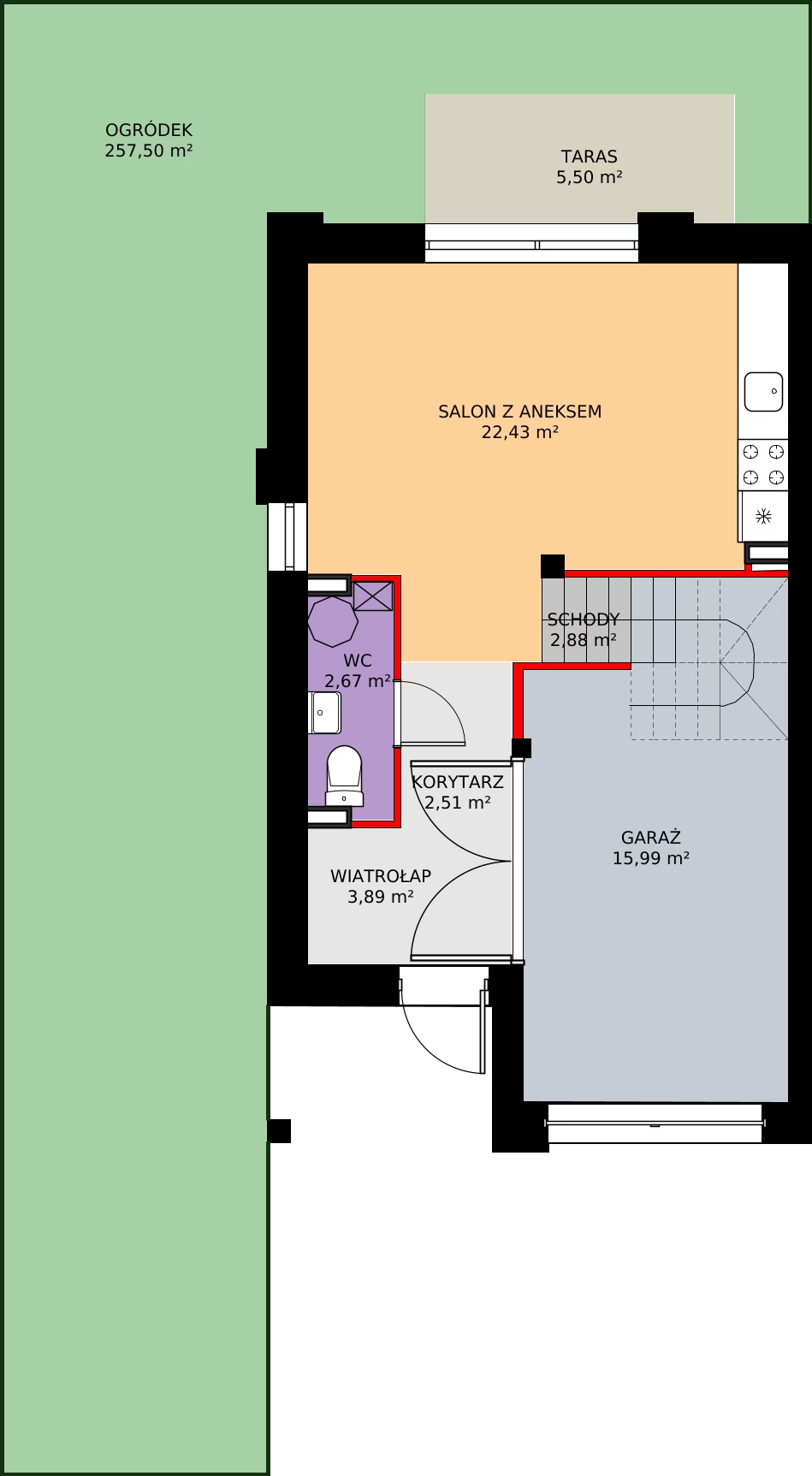 Dom 101,69 m², oferta nr 2A, Osiedle SLOW LIFE, Łomianki Dolne, ul. Spokojna/Wyjątkowa