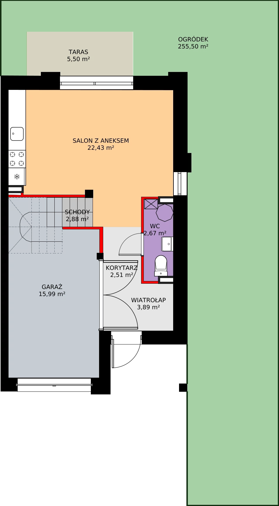 Dom 101,69 m², oferta nr 1B, Osiedle SLOW LIFE, Łomianki Dolne, ul. Spokojna/Wyjątkowa