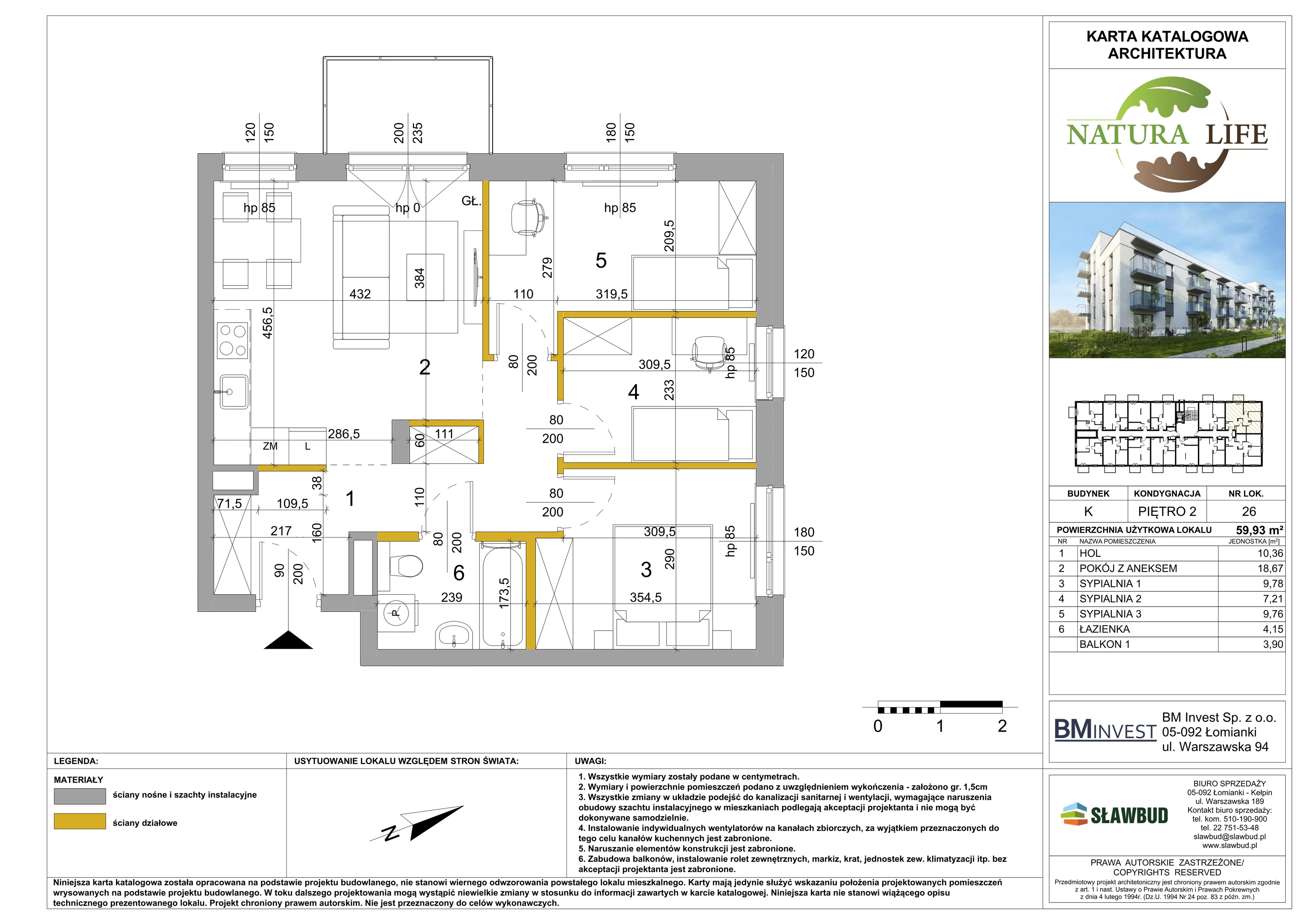 Mieszkanie 33,91 m², piętro 2, oferta nr K36, Osiedle Natura Life - Etap II, Łomianki, ul. Wiślana