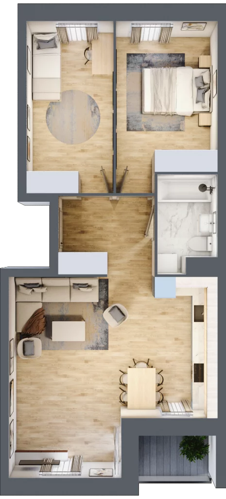 3 pokoje, mieszkanie 64,08 m², piętro 3, oferta nr 64, Perła Śródmieścia, Białystok, Centrum, ul. Proletariacka