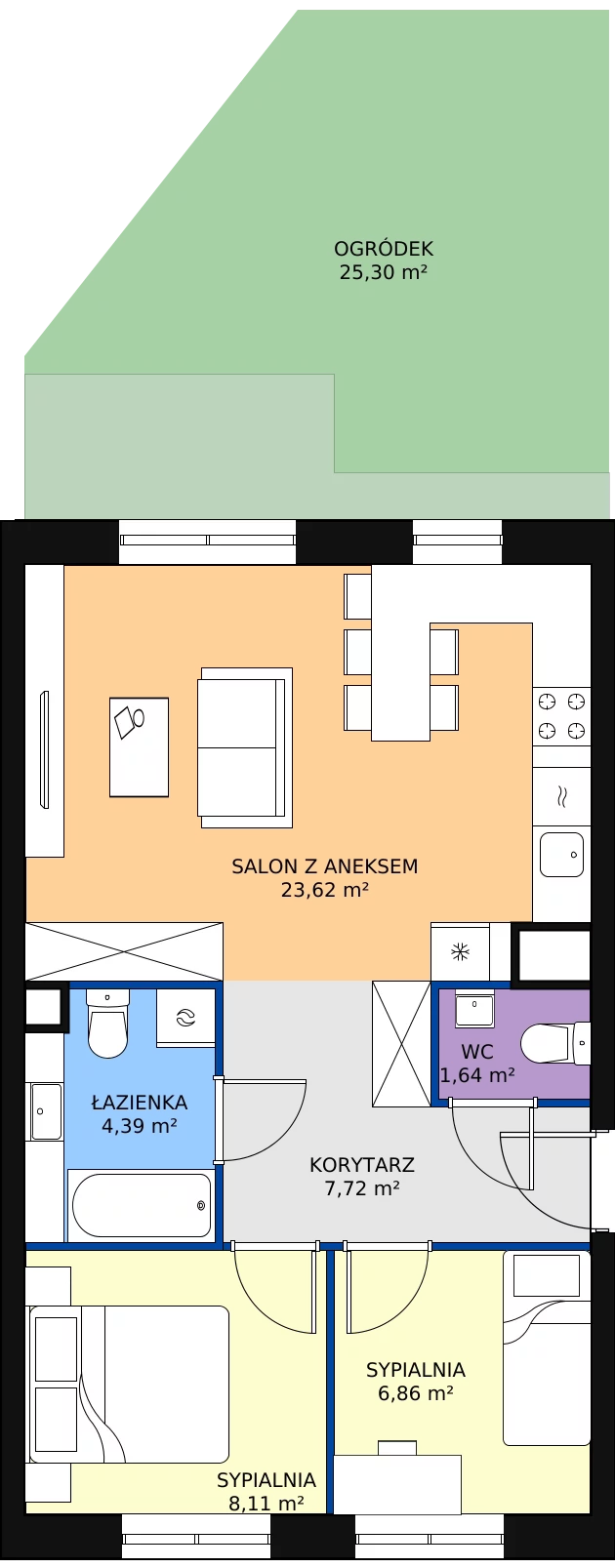 Zalety mieszkania 52.34 m², 12