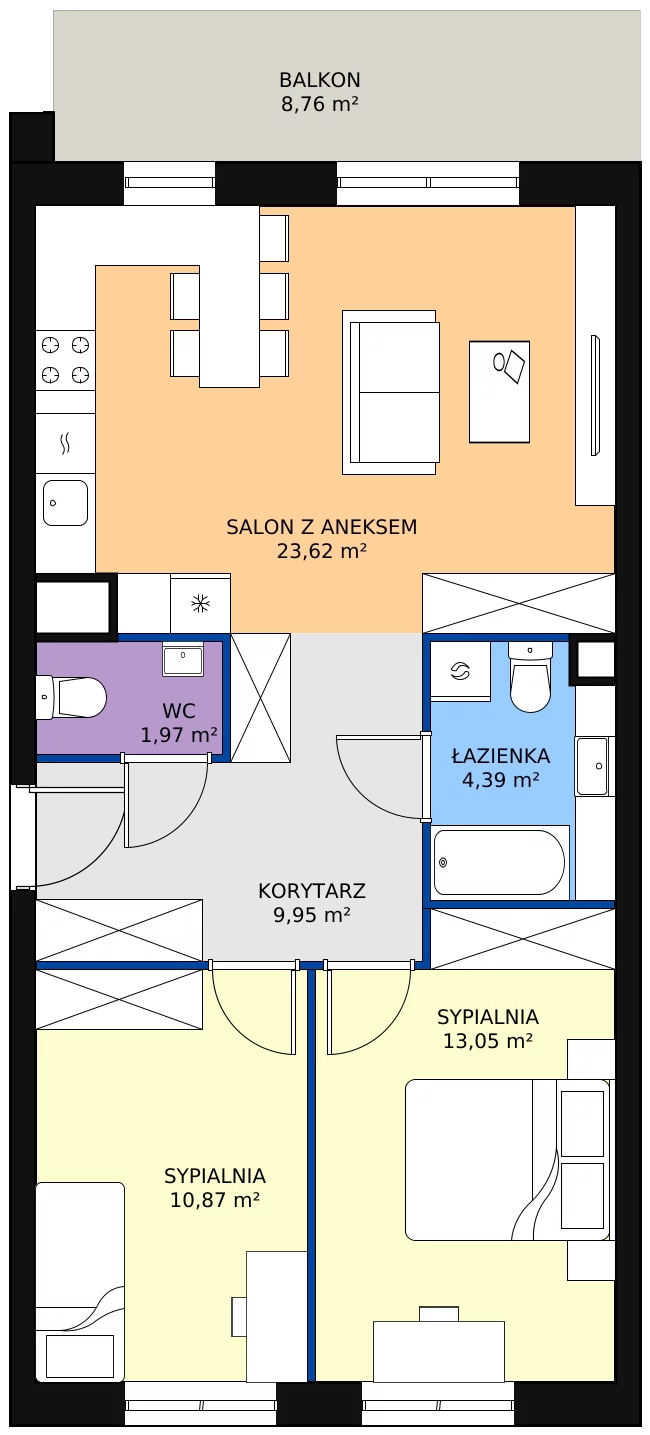 Zalety mieszkania 63.85 m², 26